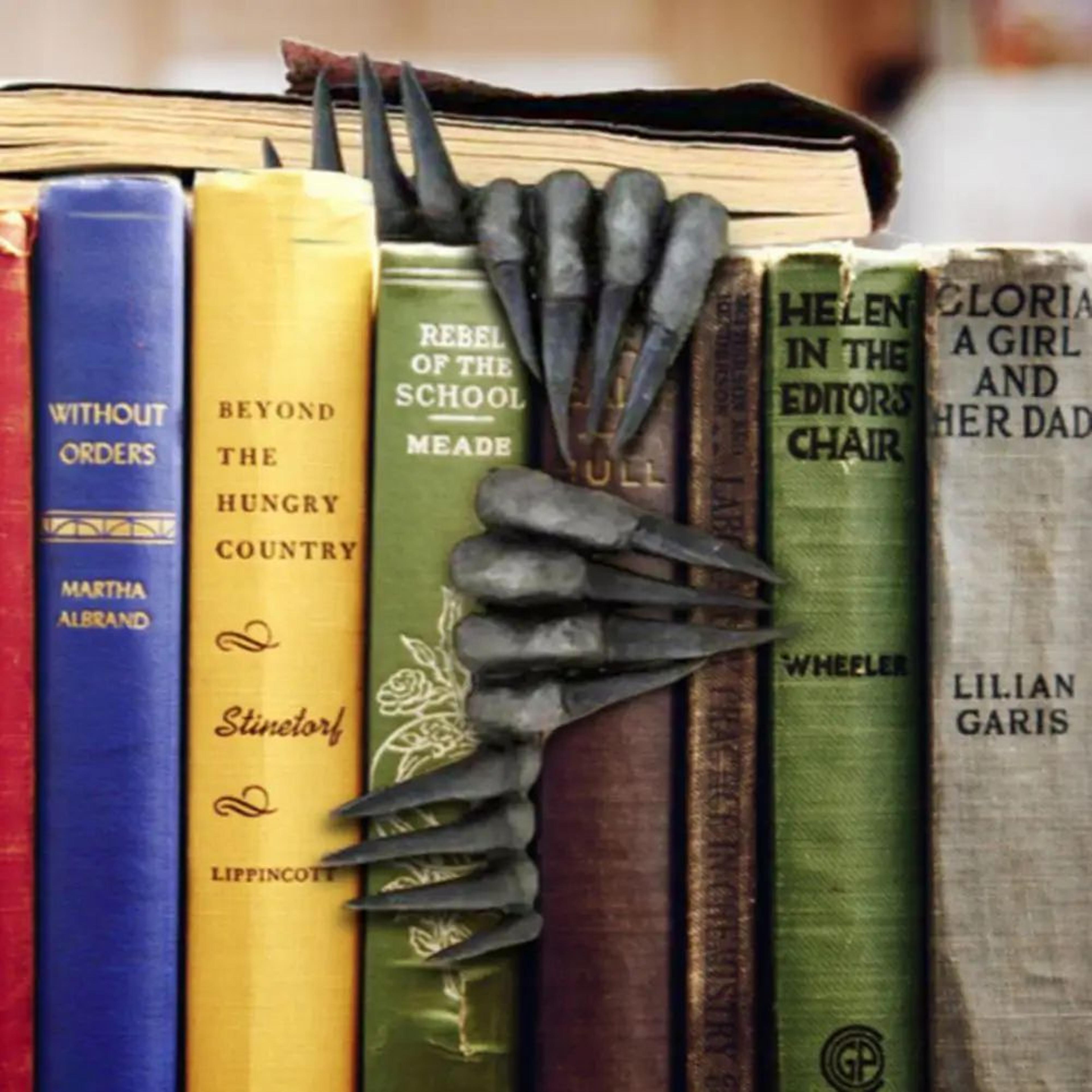 horror devils hand decorative book bookmark