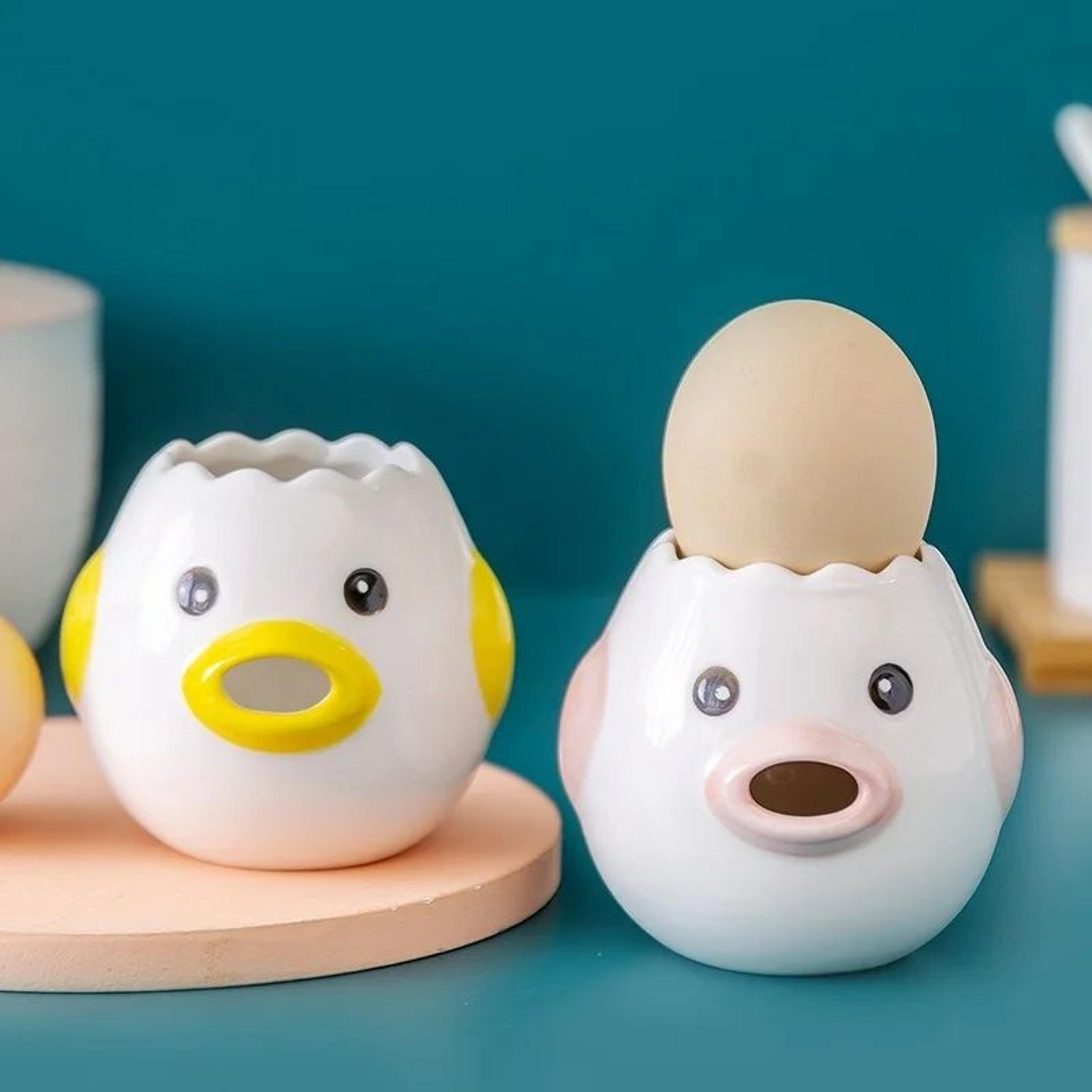 cute chicken ceramic egg white separator