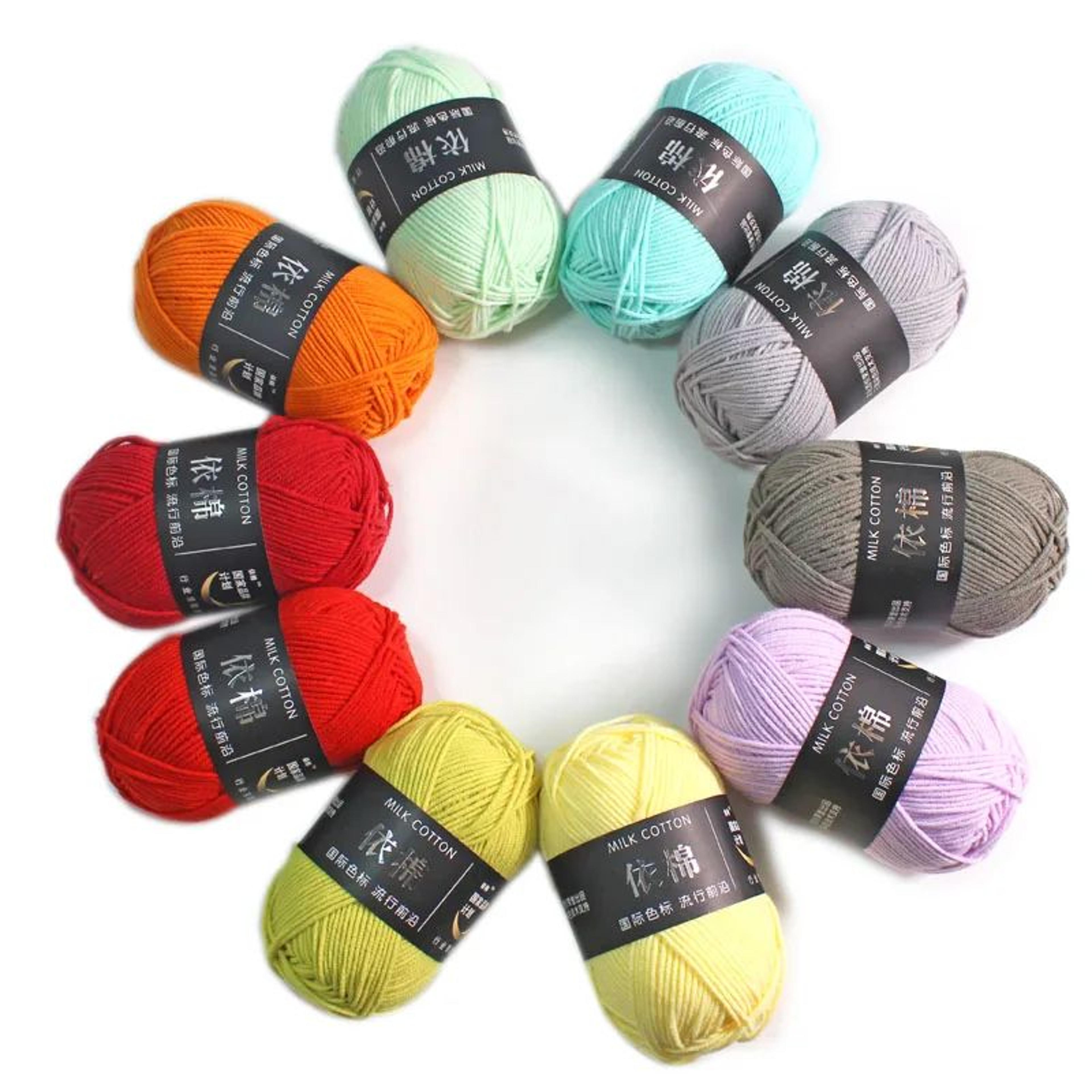 soft 4 ply milk cotton yarn for crochet and knitting