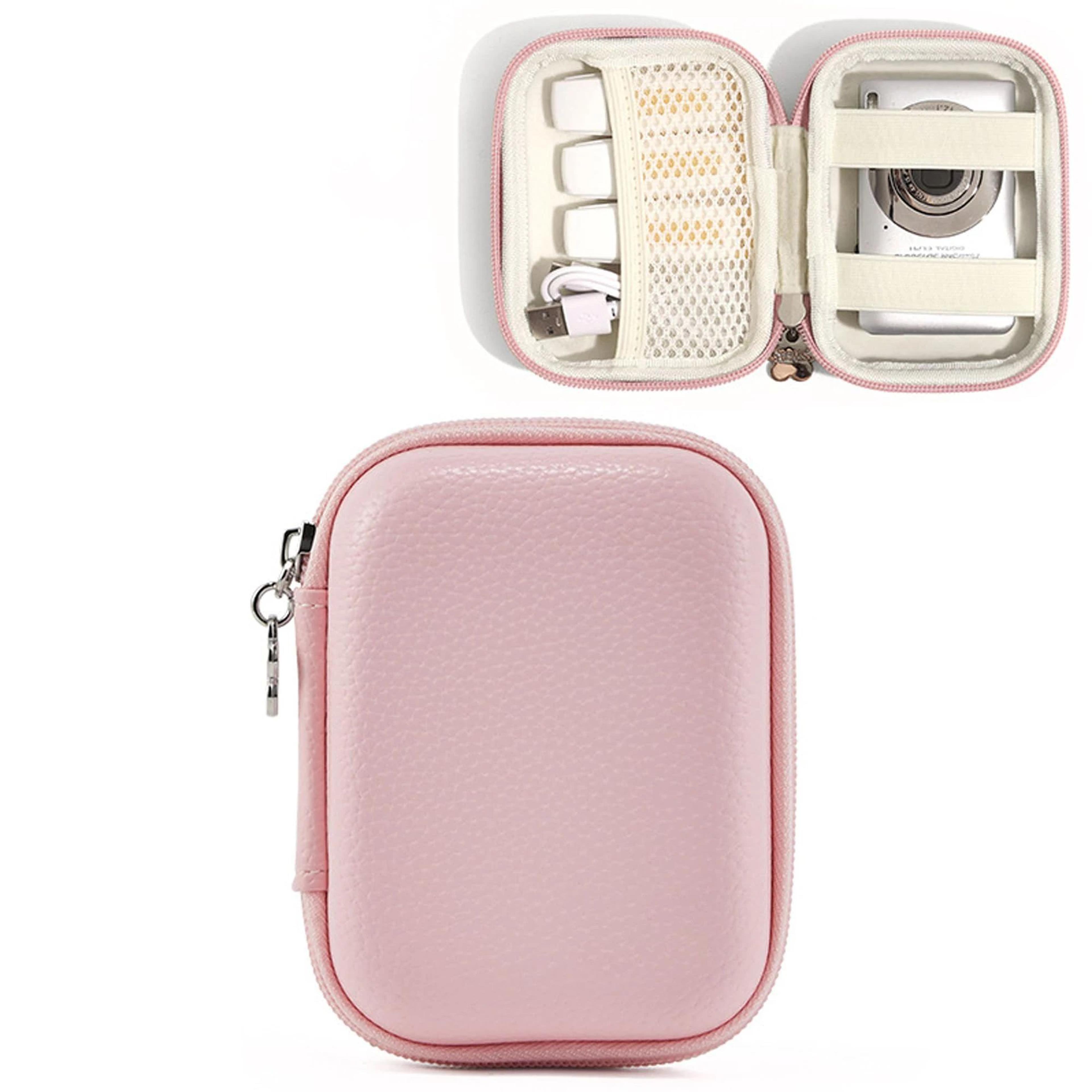 pink compact digital camera travel case
