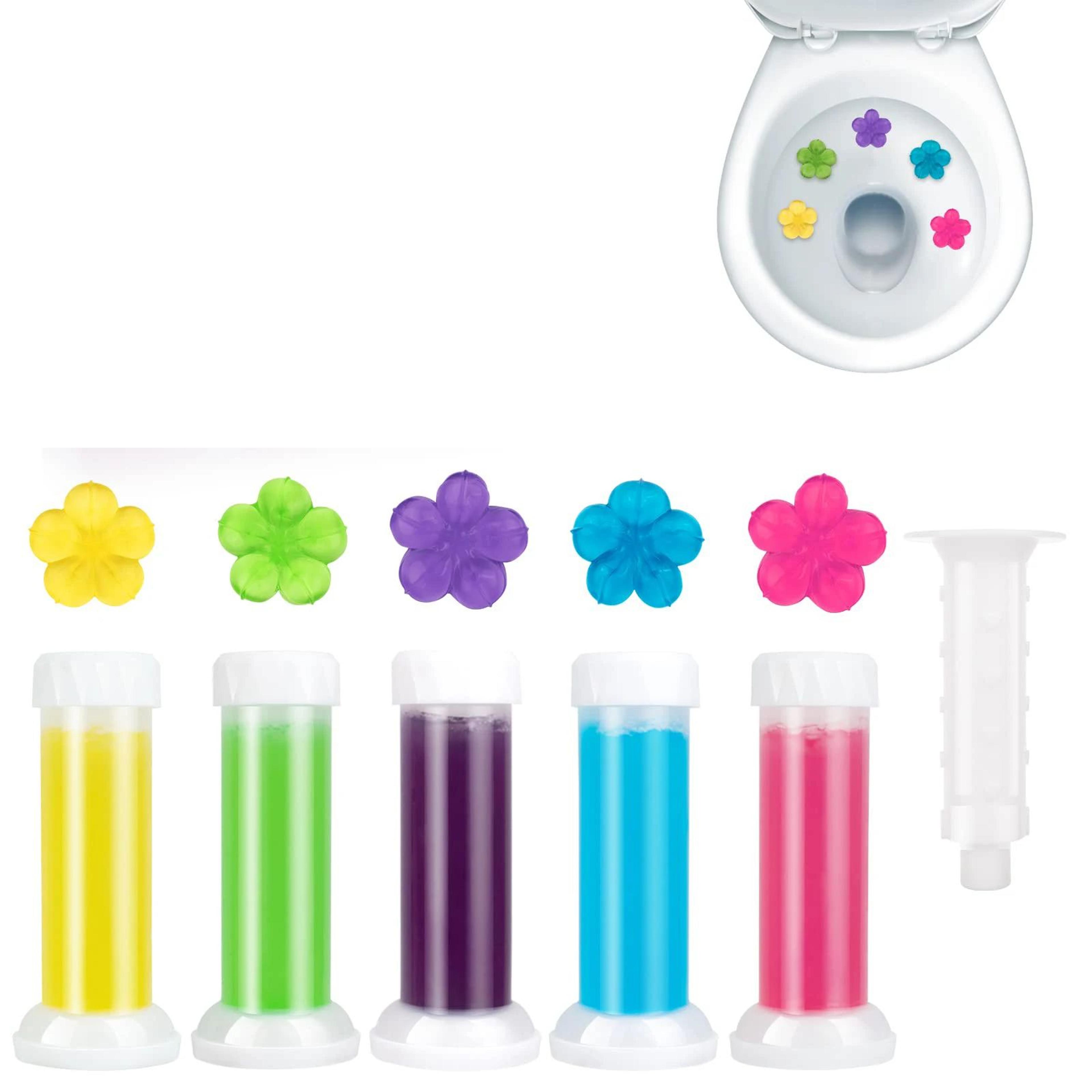 5 piece floral toilet bowl cleaning gel stamp set
