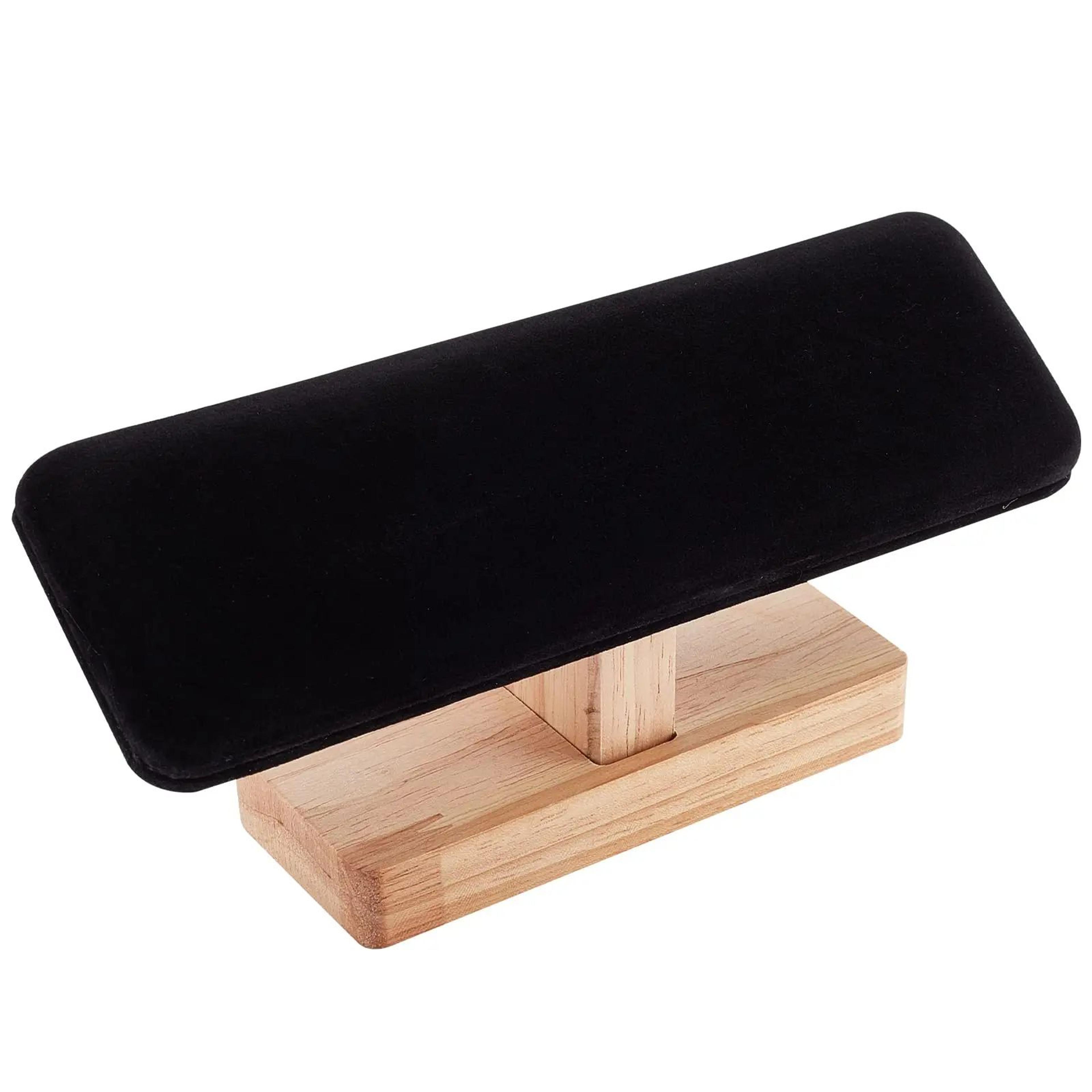 wooden velvet t bar watch and bracelet display stand