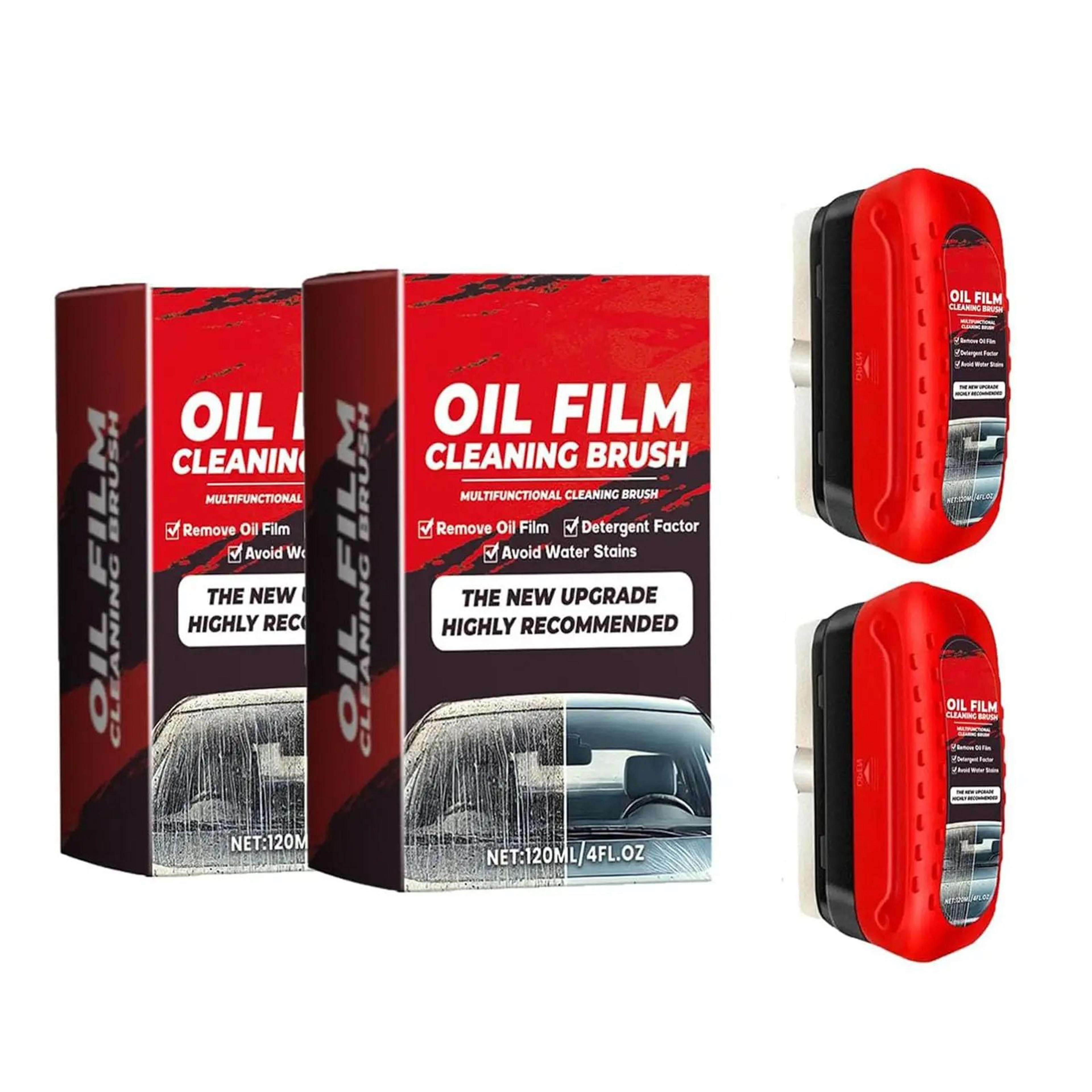 automotive windshield oil film remover cleaning brush