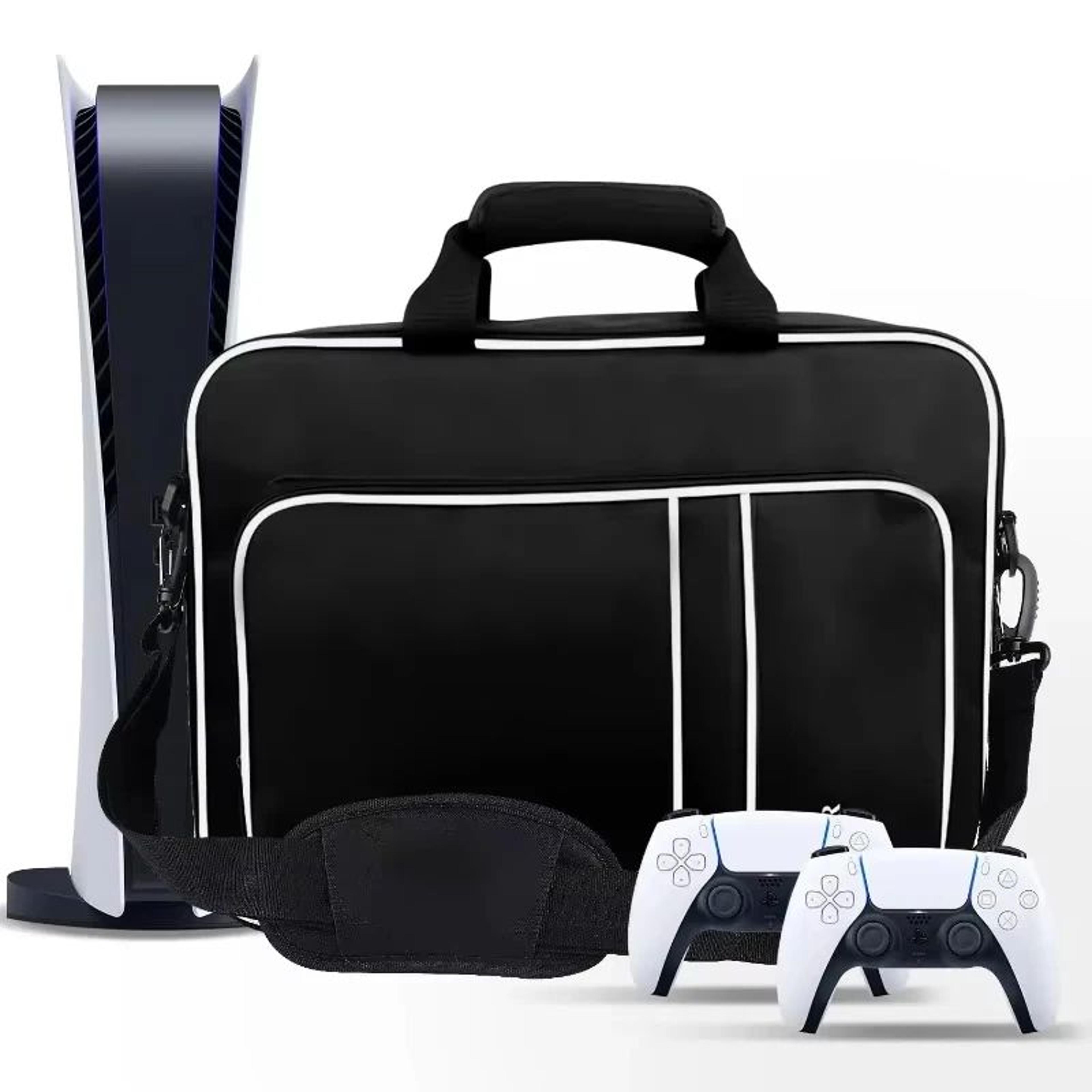 ps5 console protective travel case with accessory storage