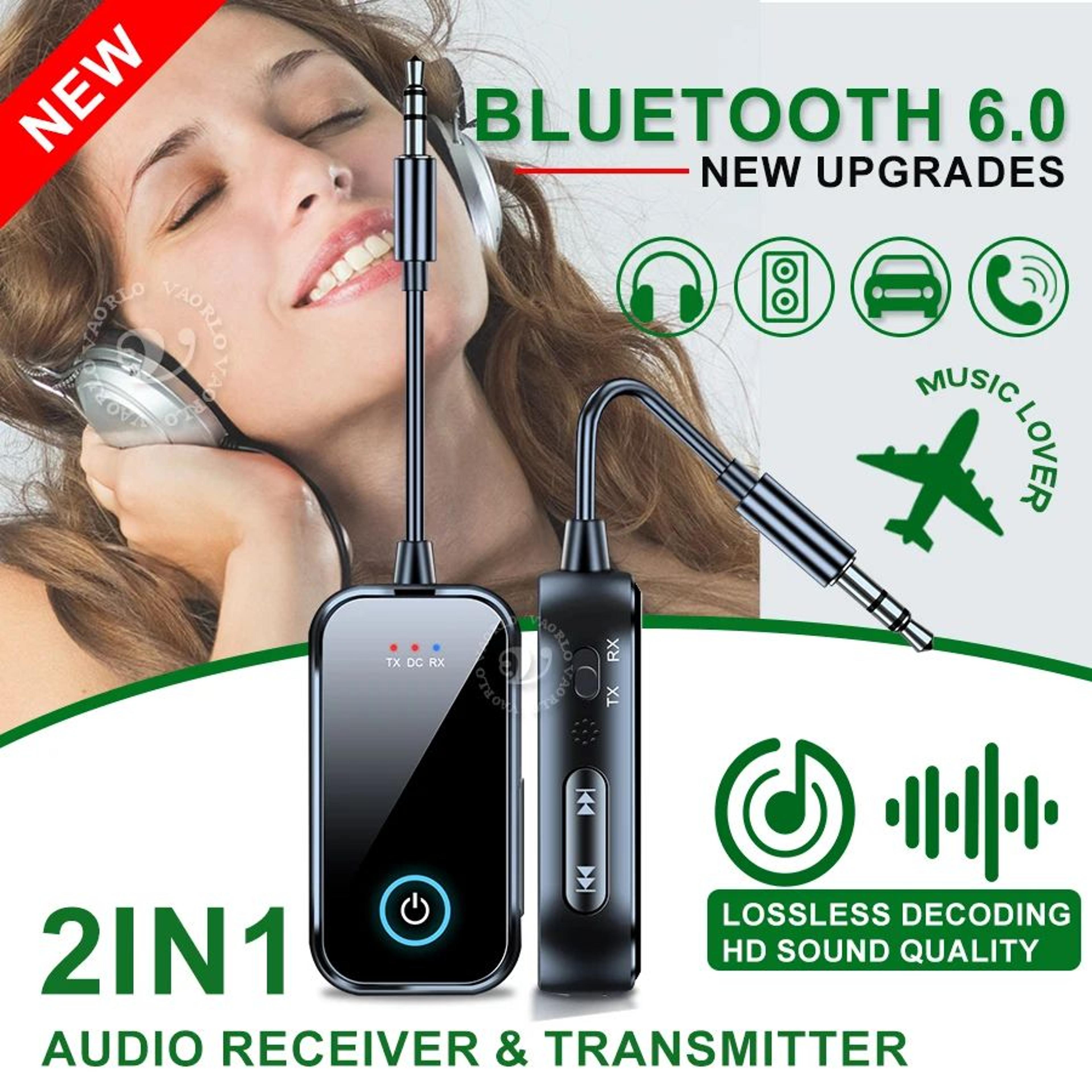 bluetooth 6.0 wireless audio transmitter receiver adapter