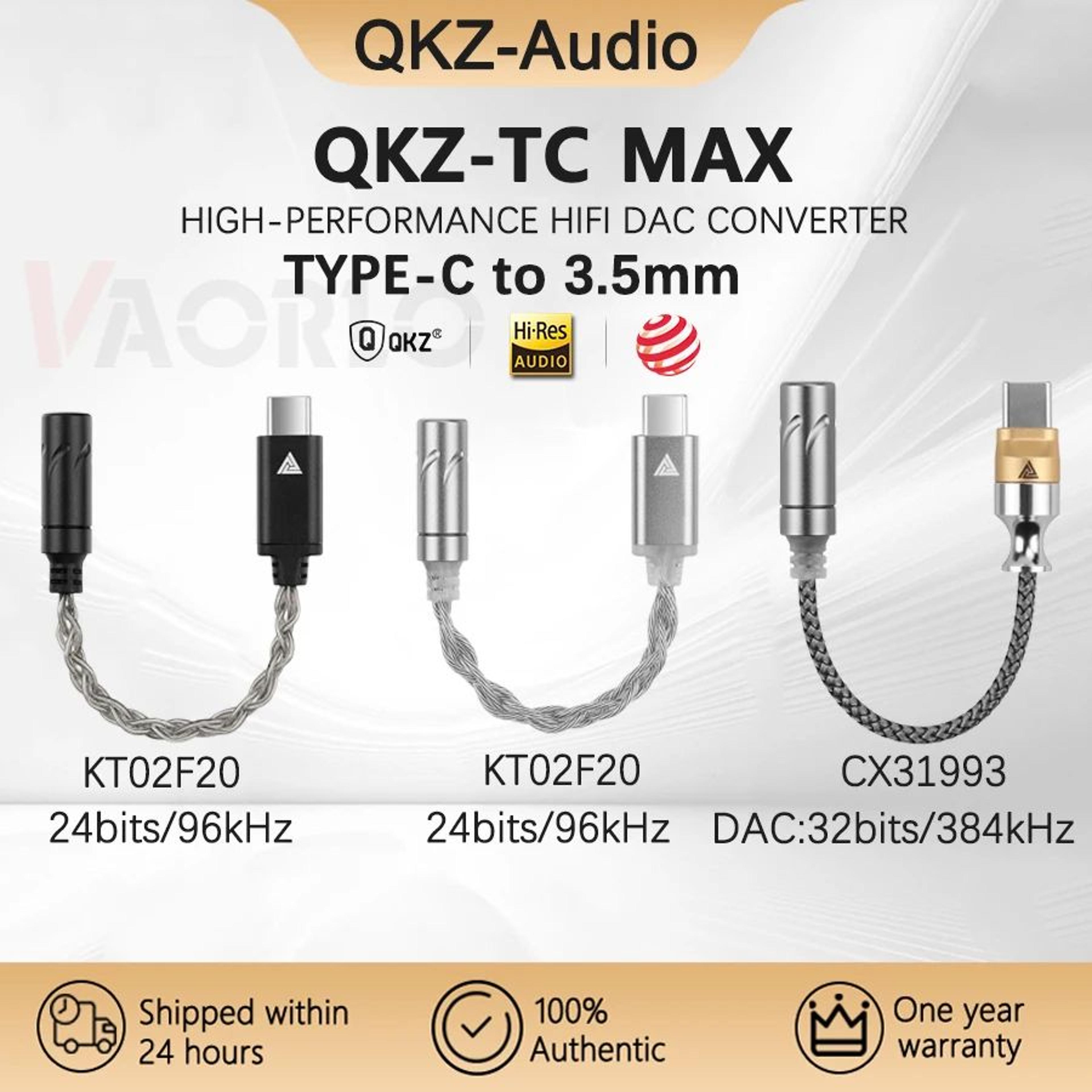 qkz tc max pro hifi usb c dac headphone amplifier