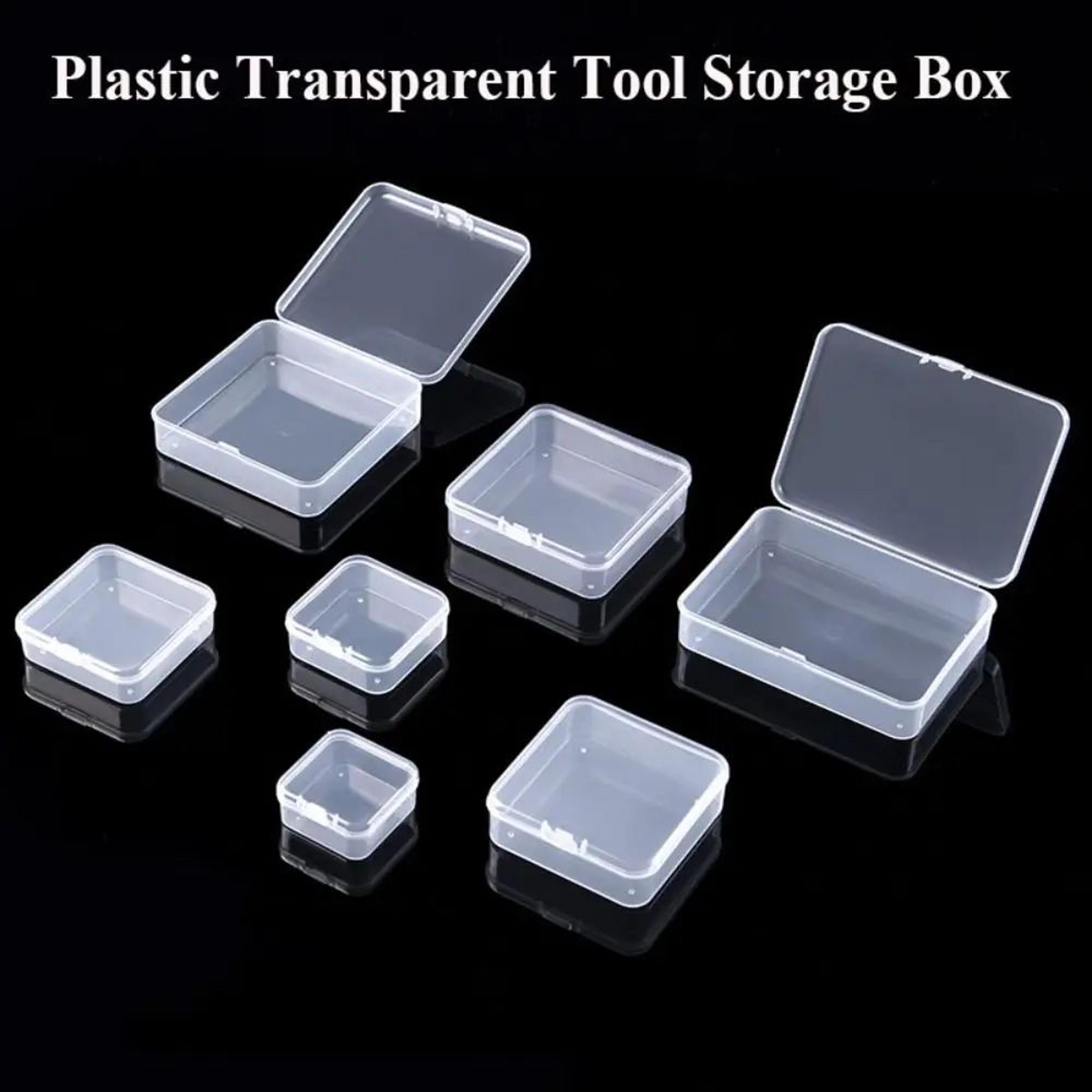 transparent square small items storage organizer box