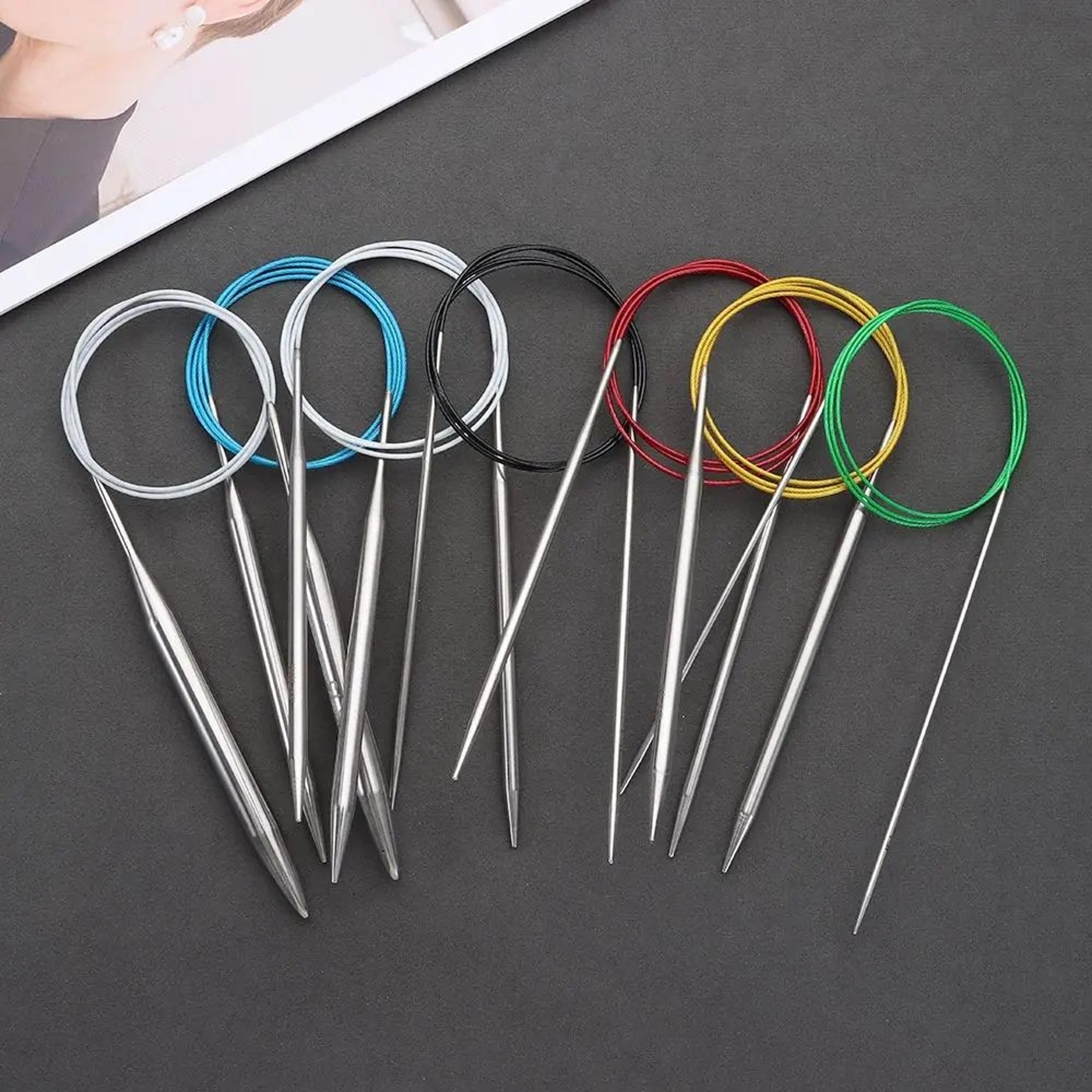 stainless steel circular knitting needles for diy weaving crafts