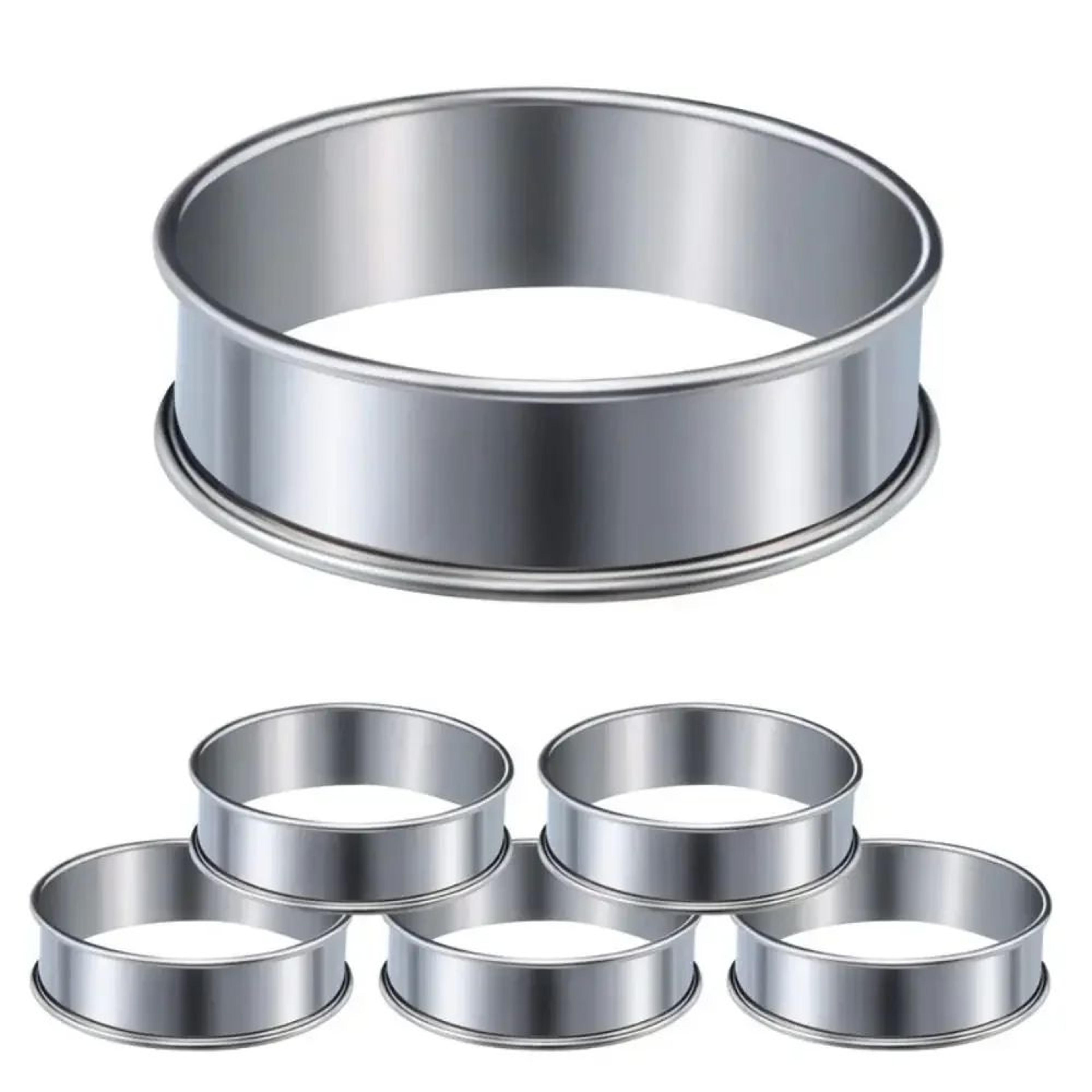 stainless steel round baking ring mold for eggs cookies and pastries