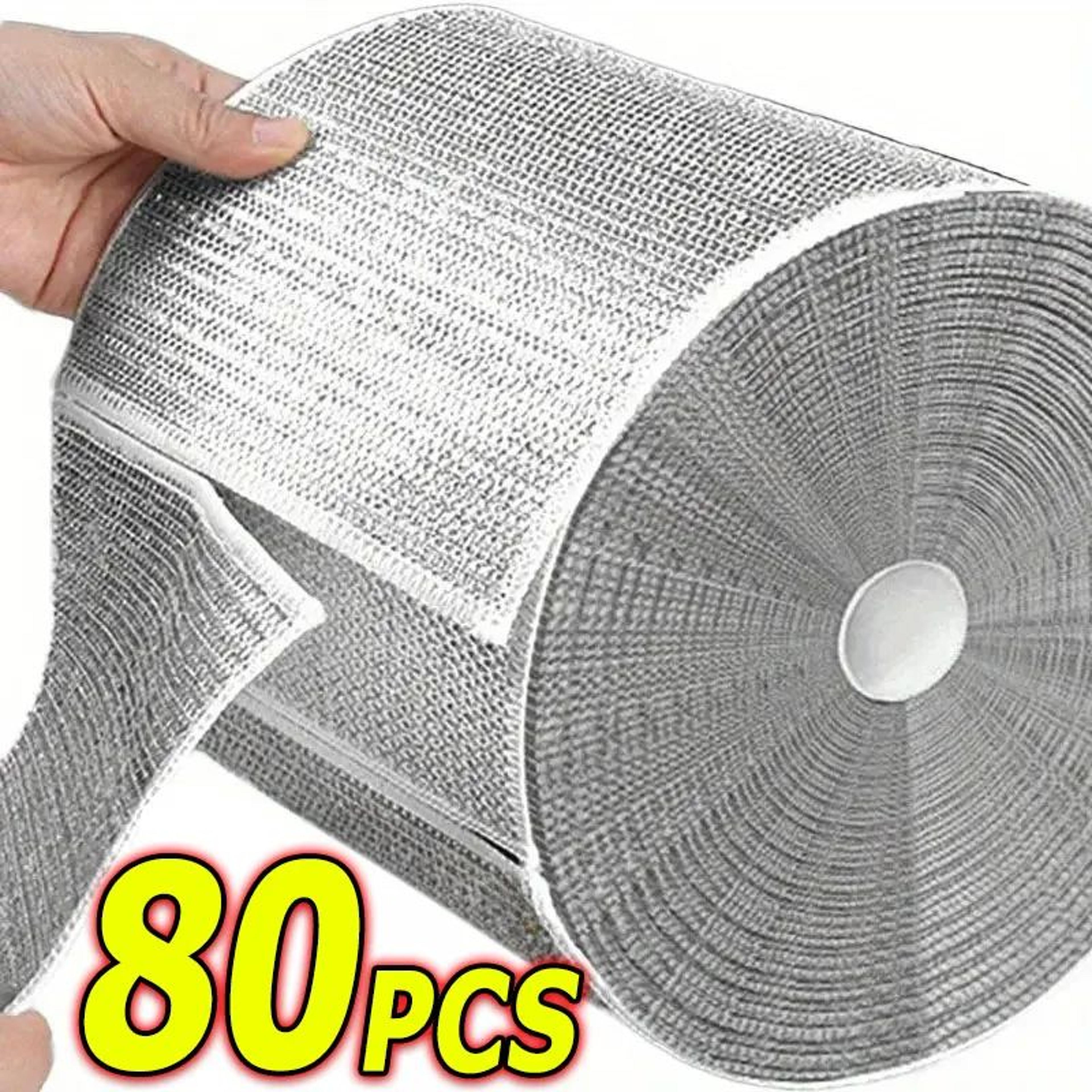 double sided steel wire cleaning cloth for kitchen scrubbing