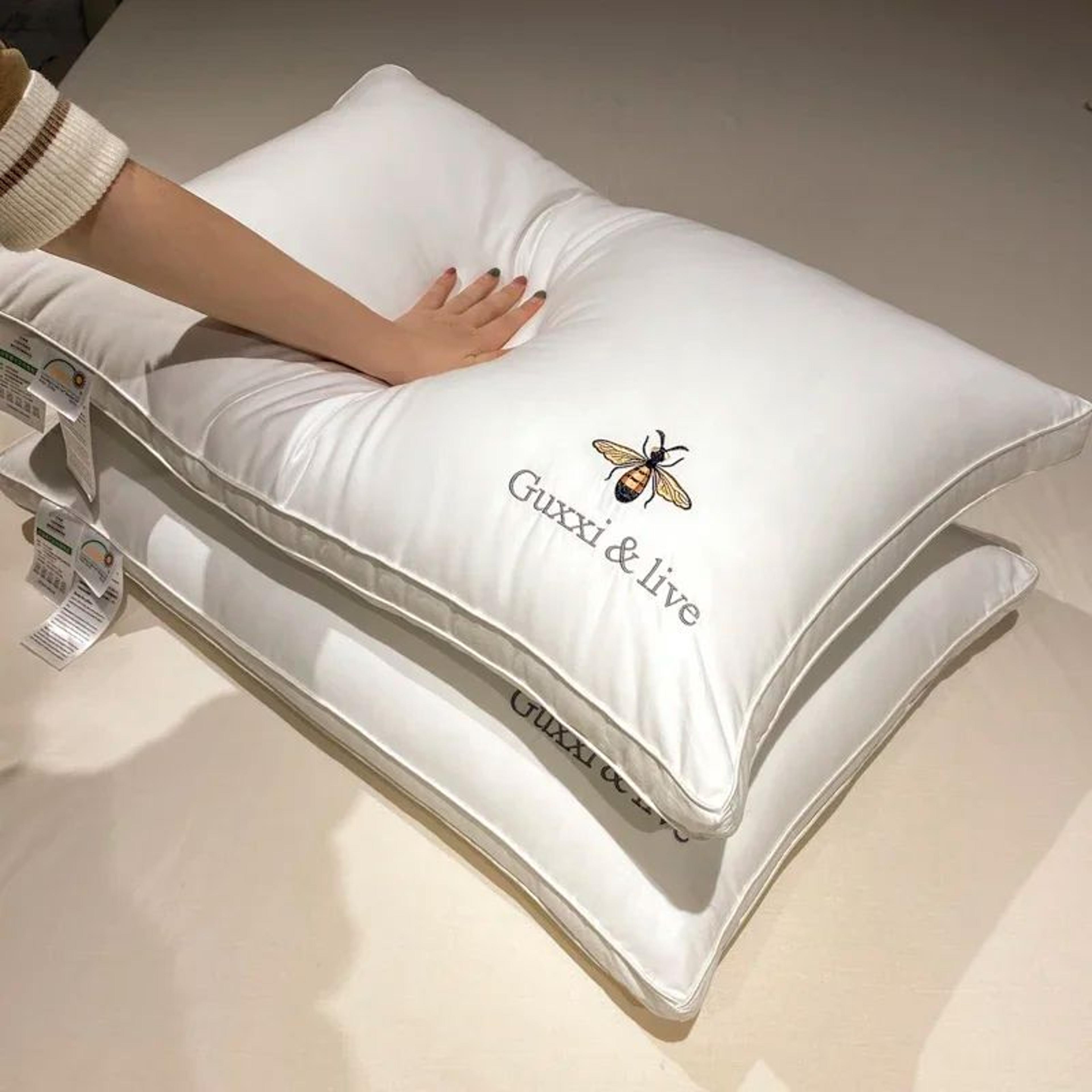 cotton soy fiber sleeping pillow with multiple height options