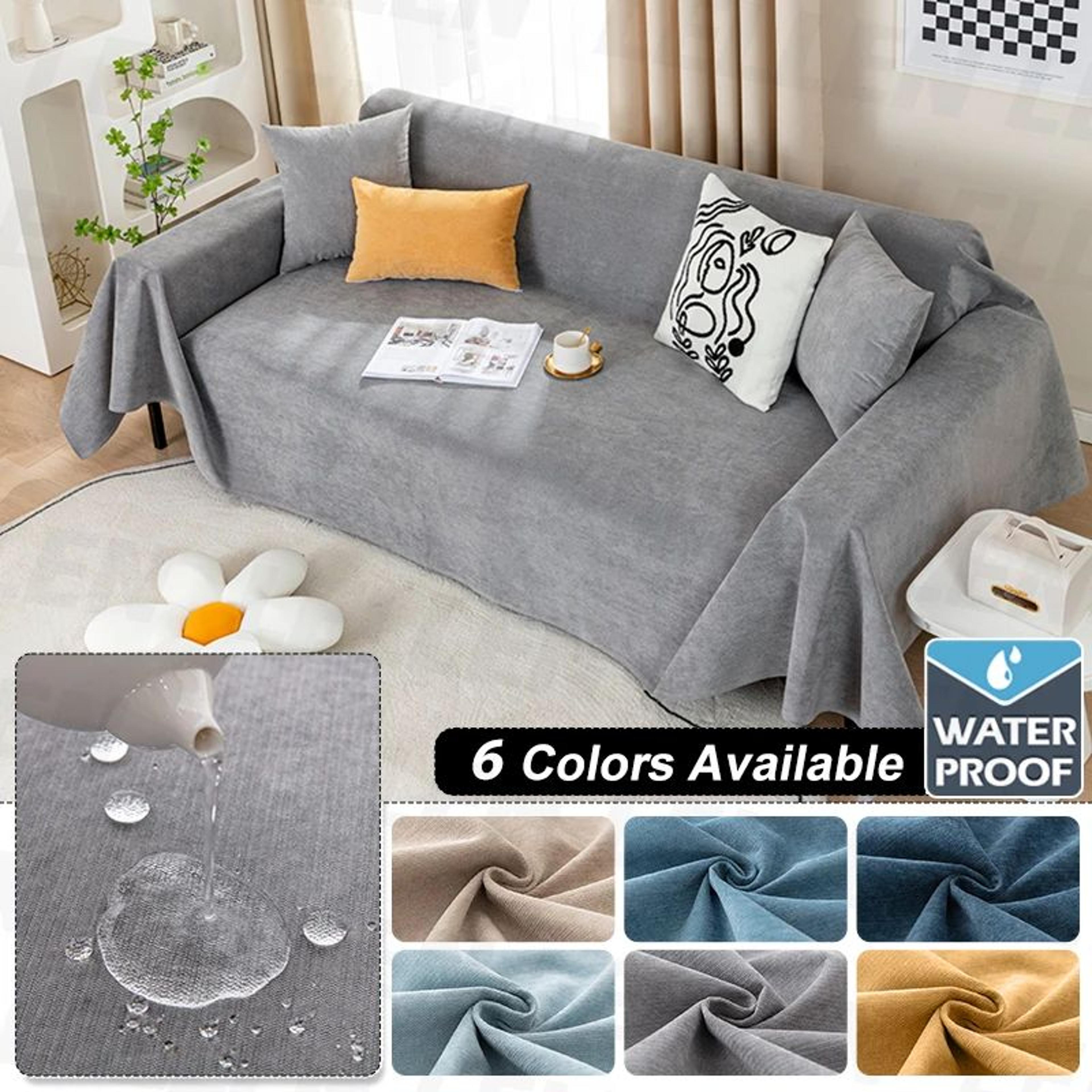 waterproof solid color sofa towel cover for living room