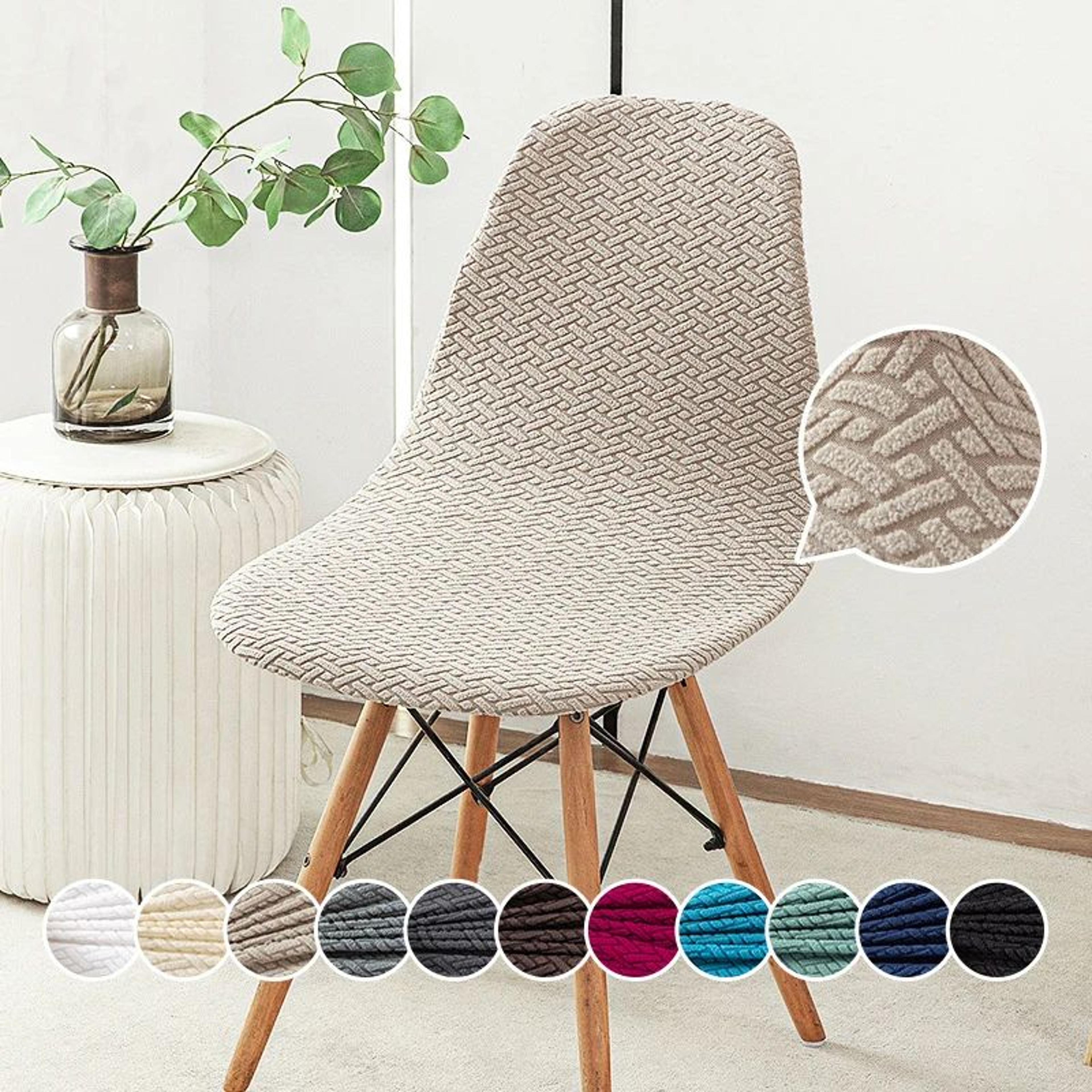 polar fleece jacquard stretch dining chair cover
