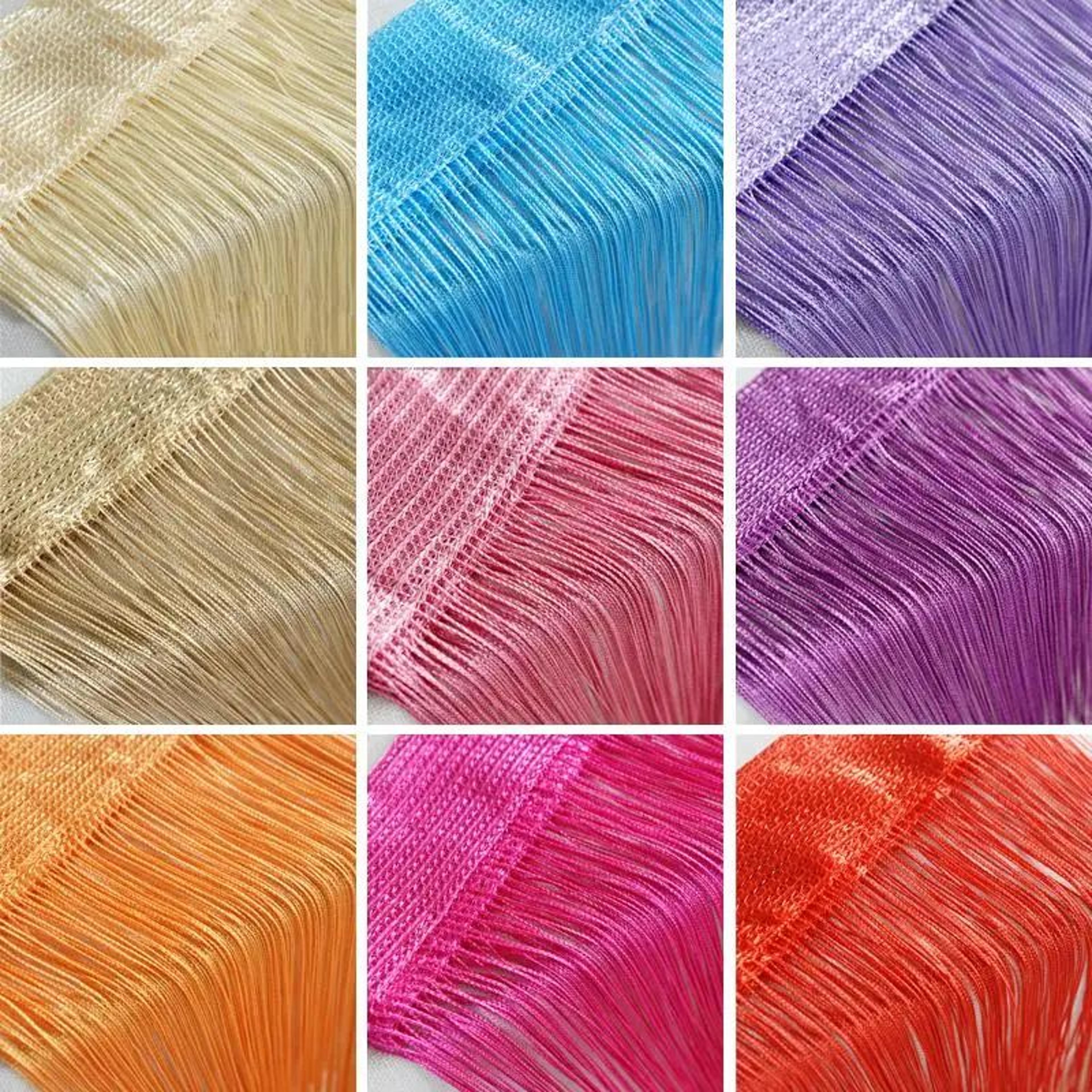 decorative thread string tassel curtain panel