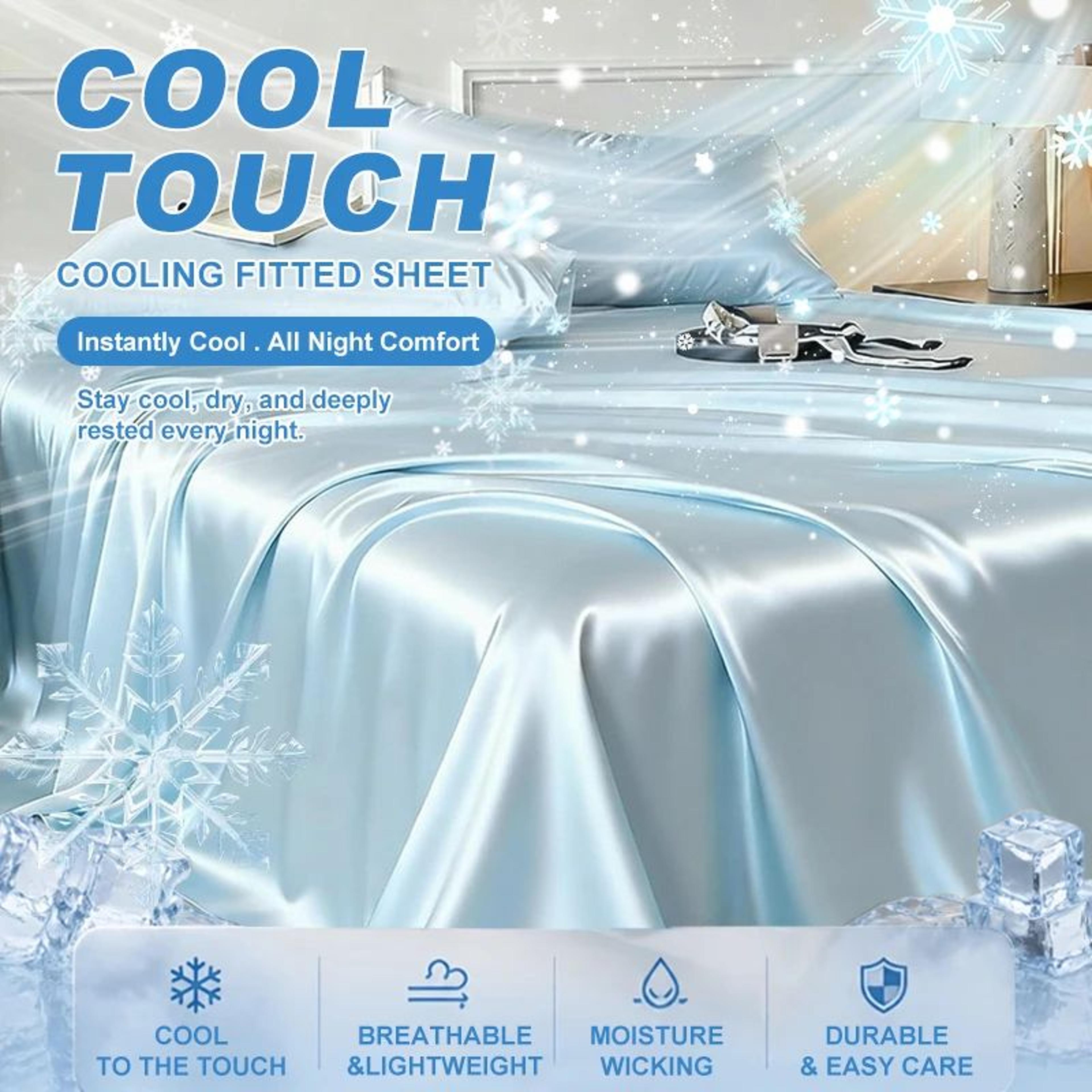 breathable ice silk summer cooling bed sheet