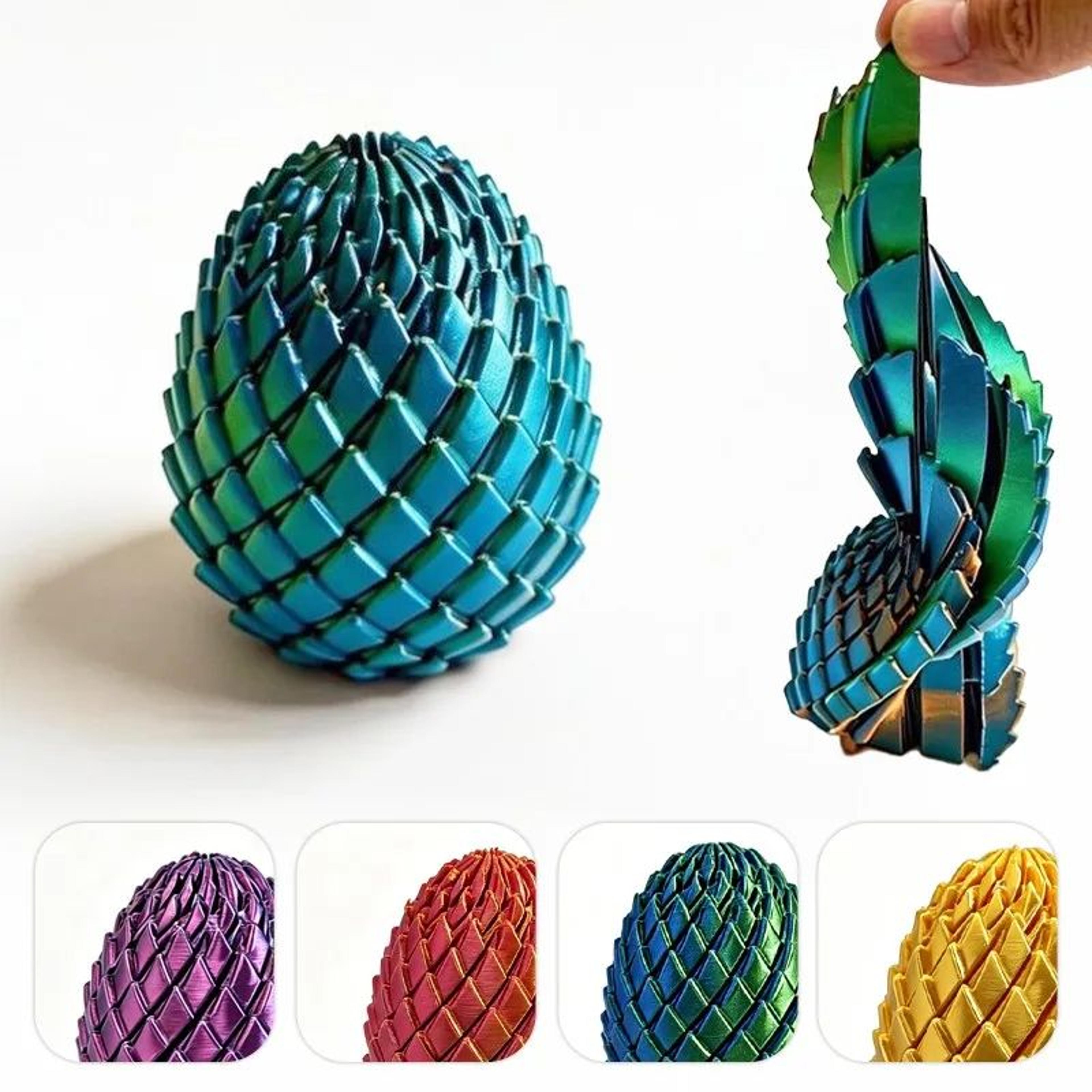 3d printed articulated snake egg fidget toy