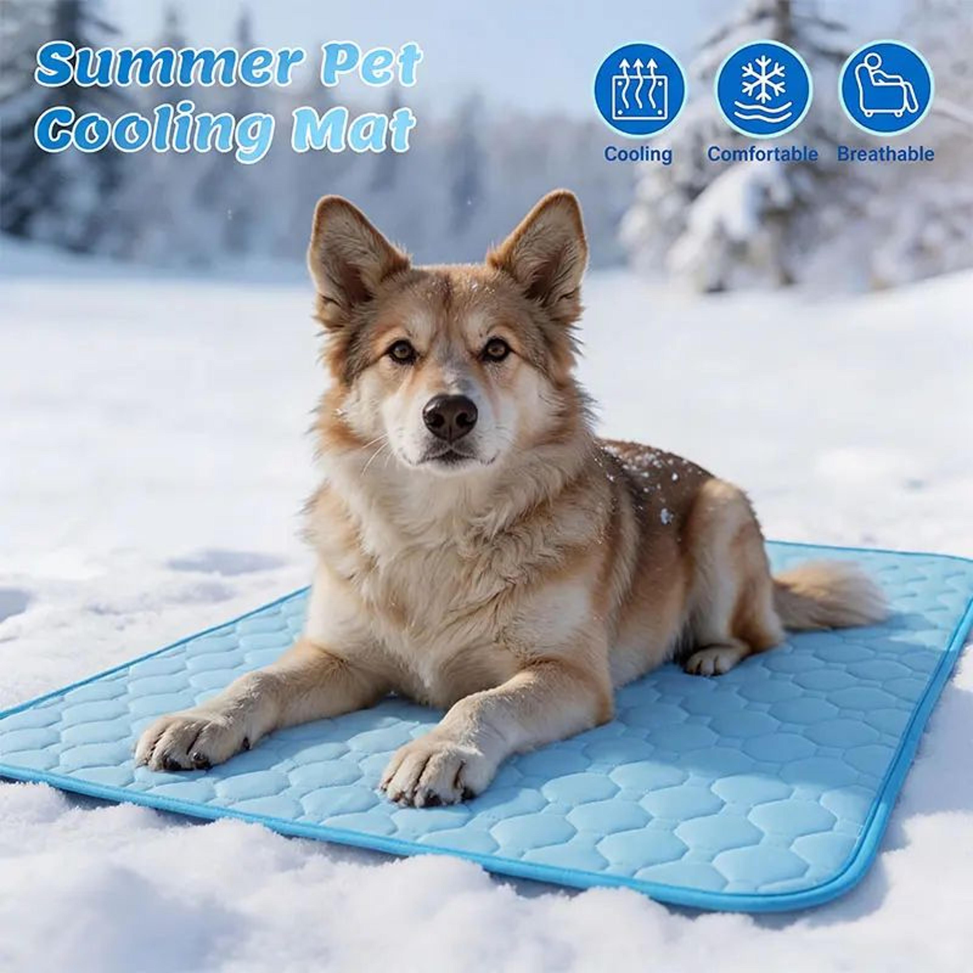 breathable ice silk pet cooling mat