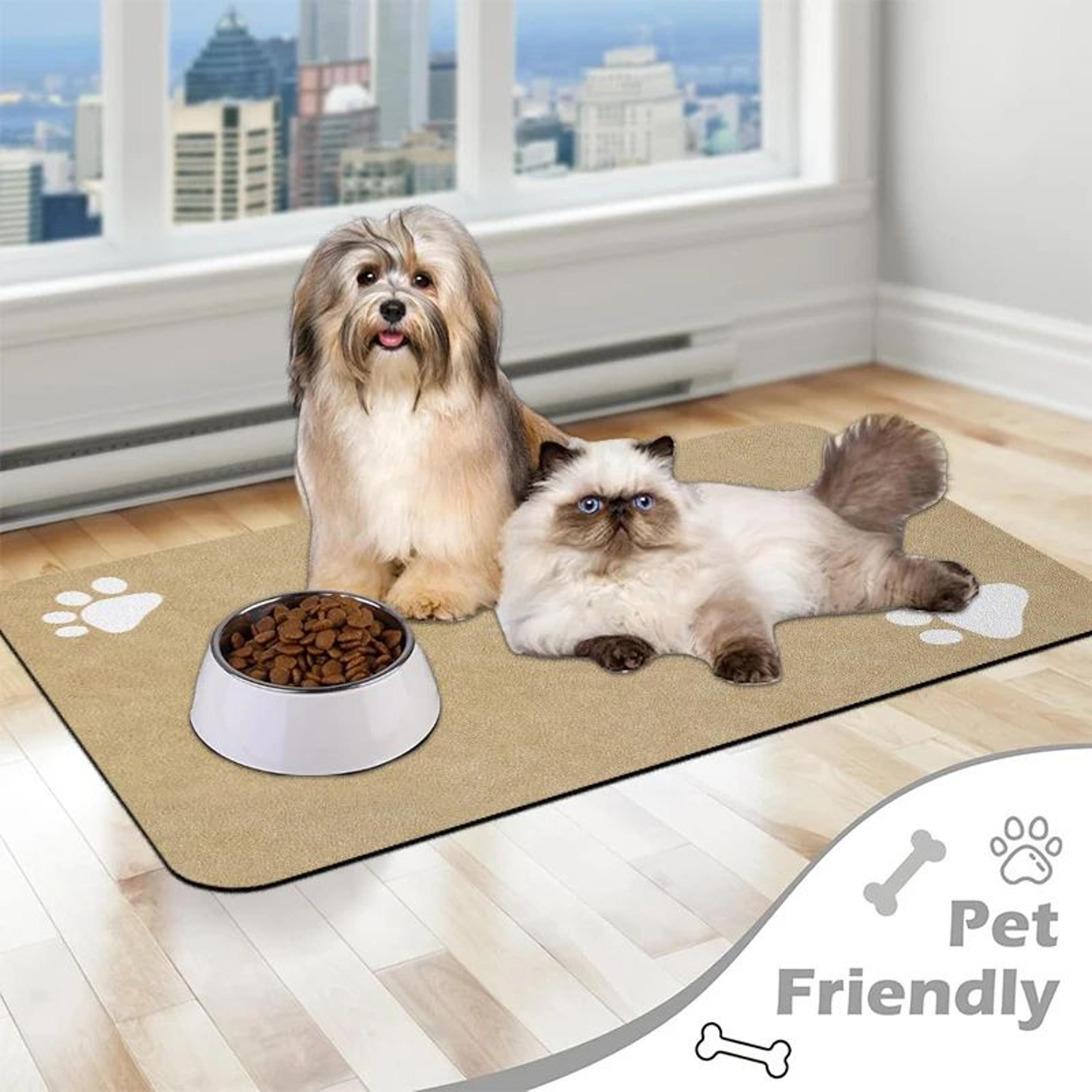 absorbent quick dry pet feeding mat