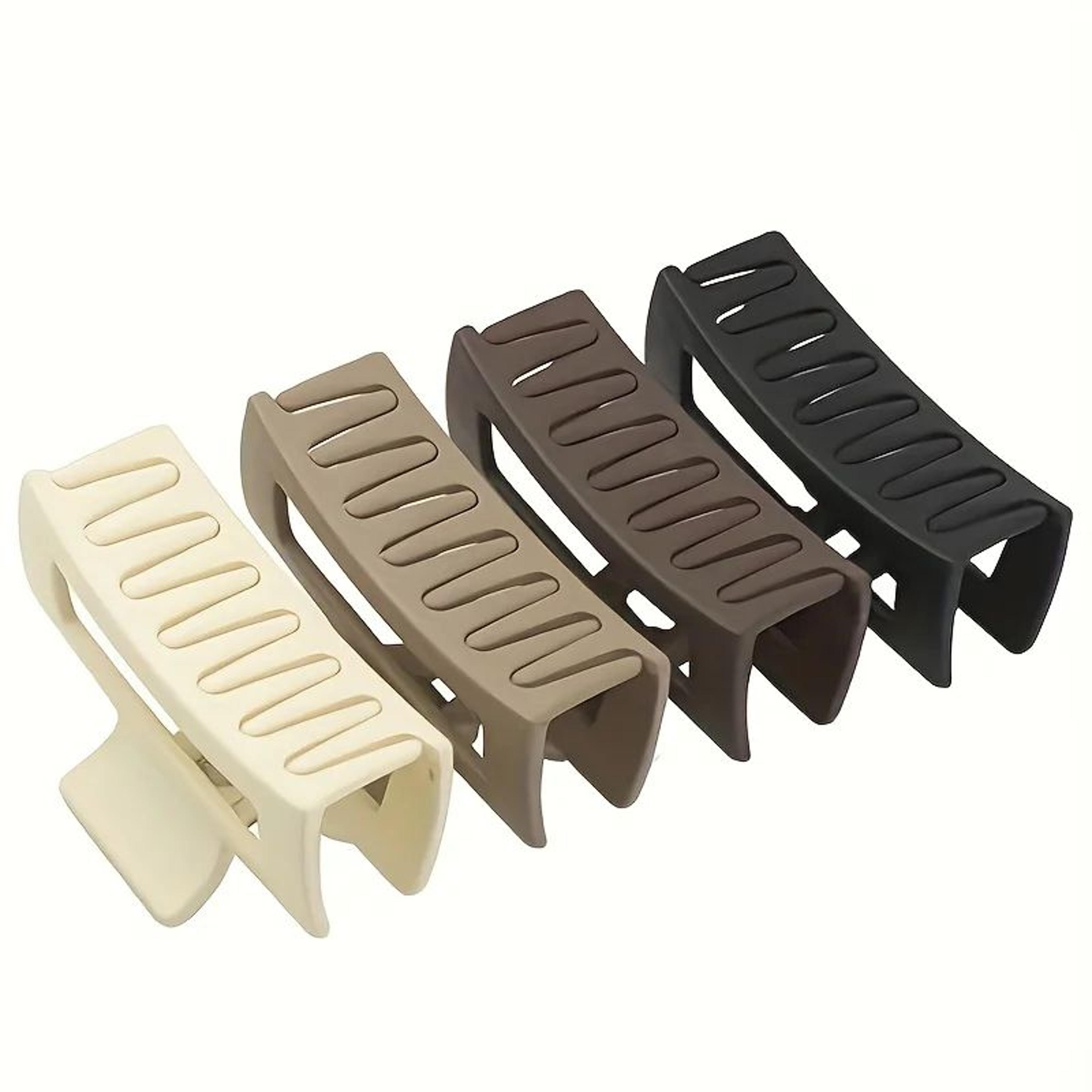 rectangular non slip hair claw clips set