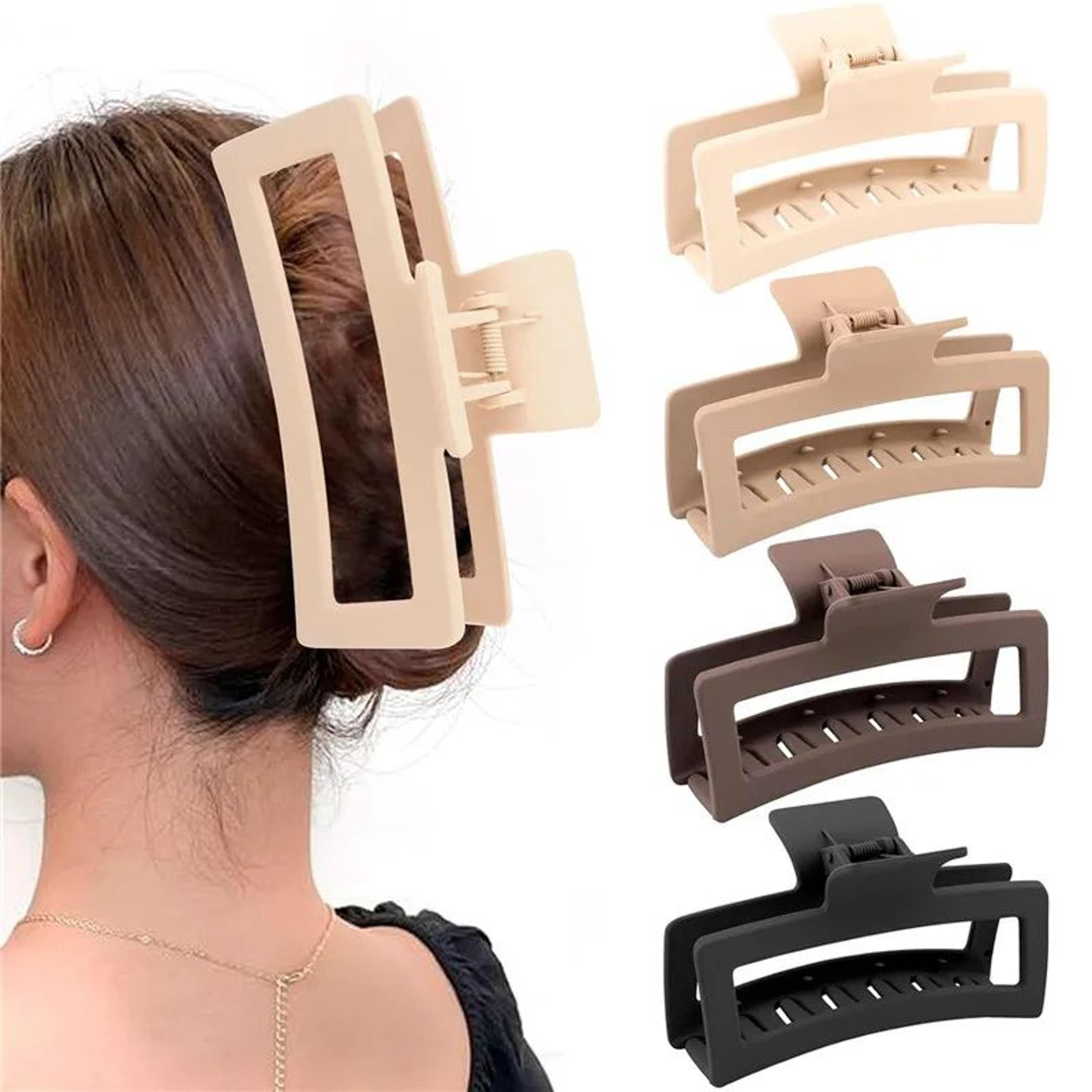 extra large matte claw clips for thick long hair 4 pack