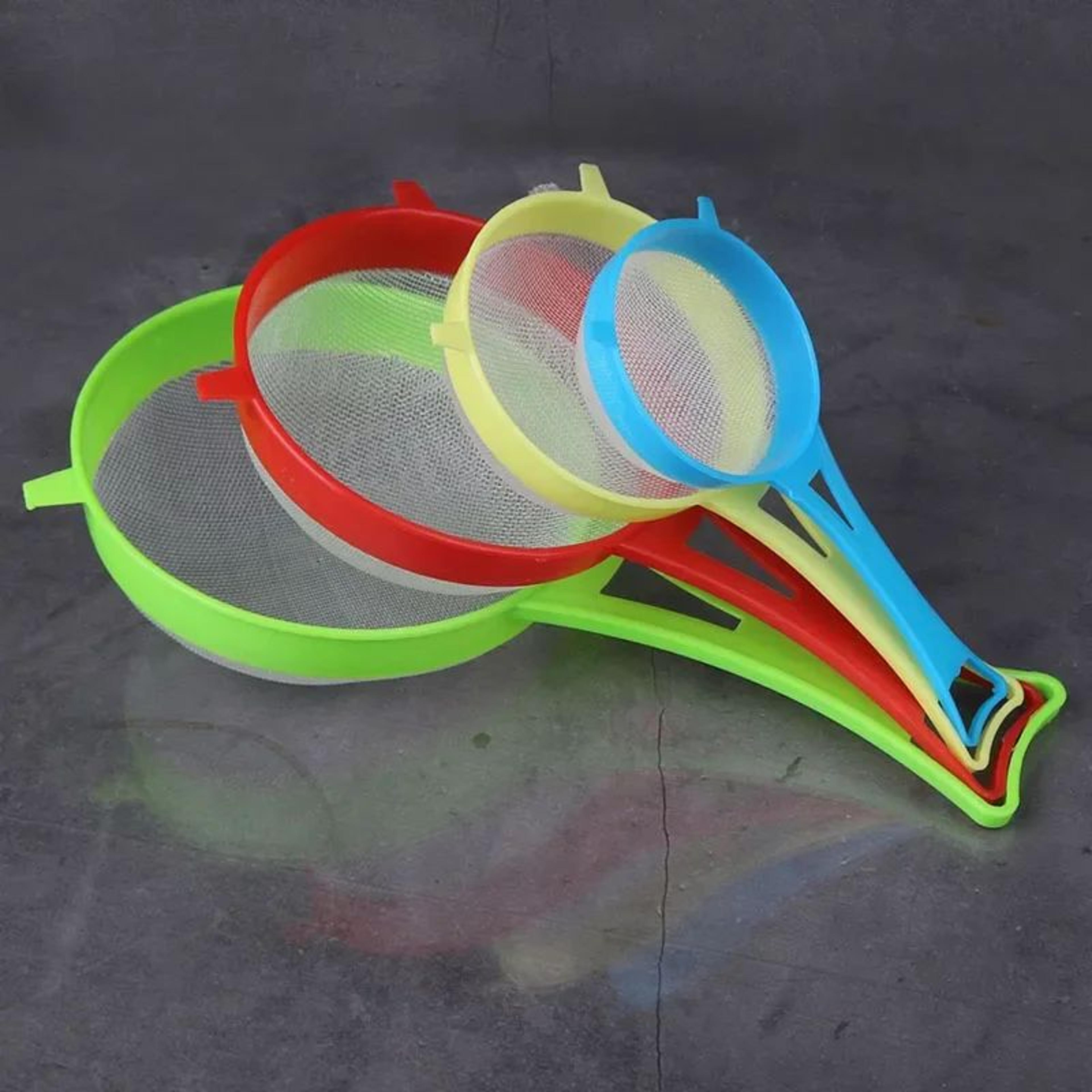 multipurpose mesh strainer filters with handles 4 piece set