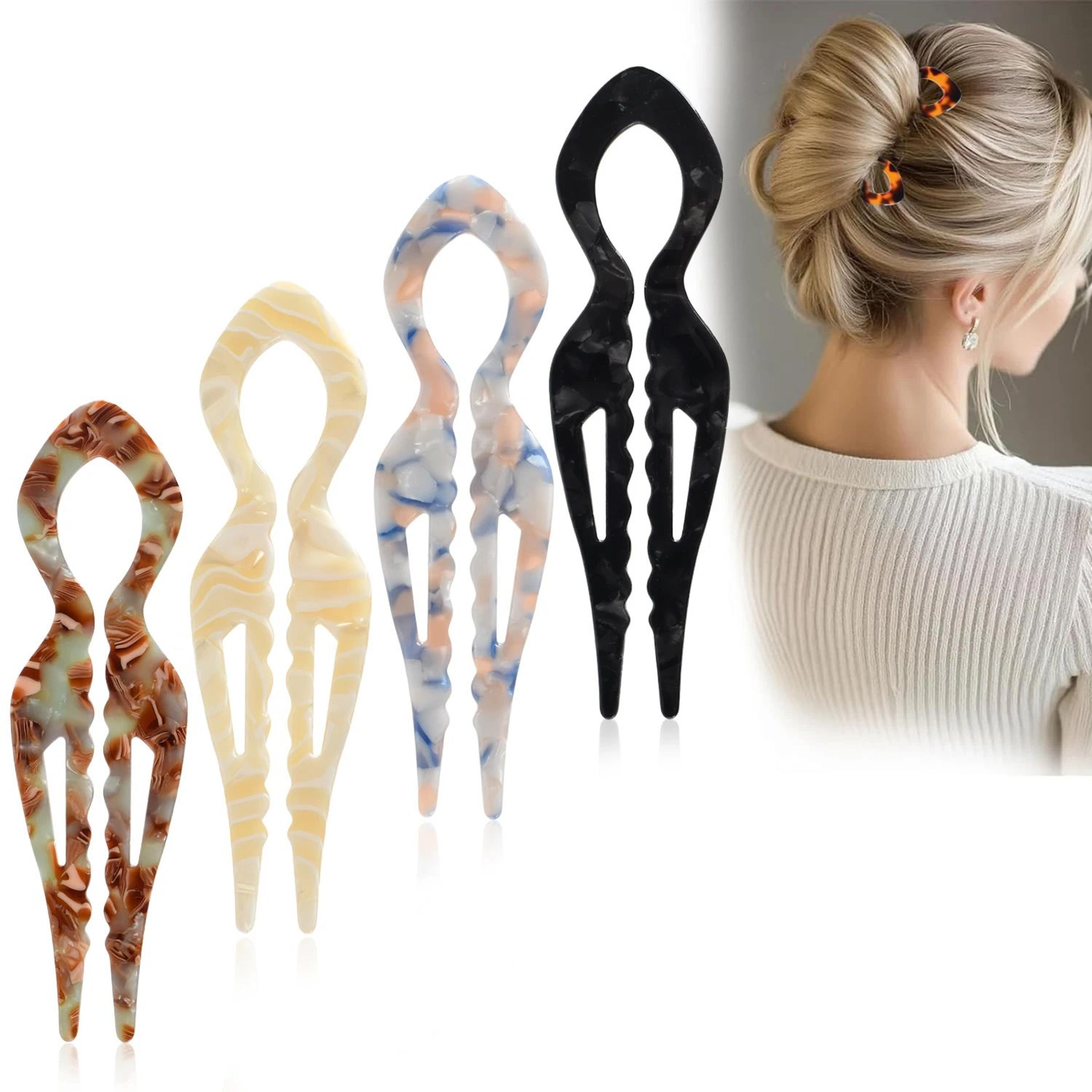 acrylic fish tail u shaped hairpin for french twist buns
