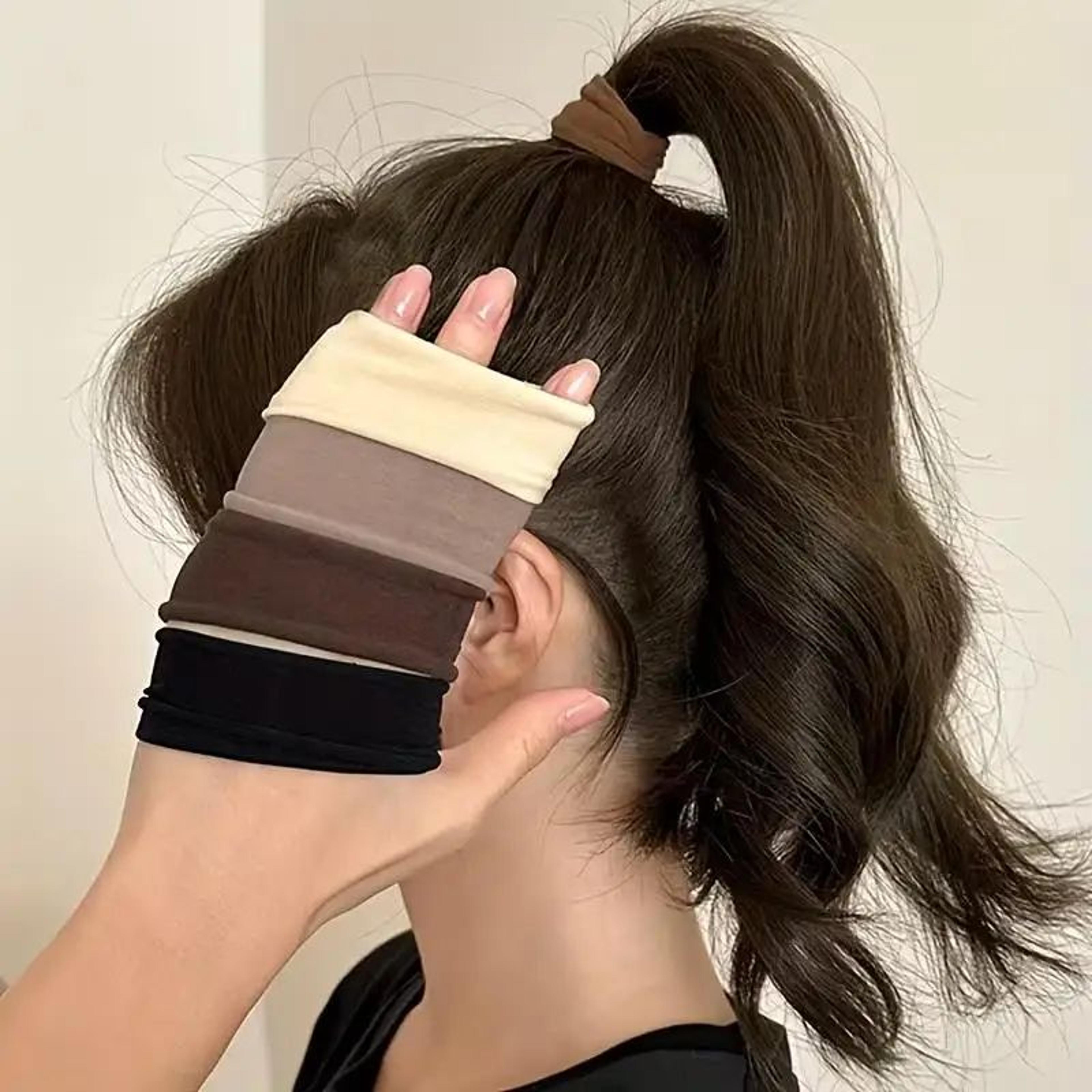 10 piece seamless wide elastic hair tie set