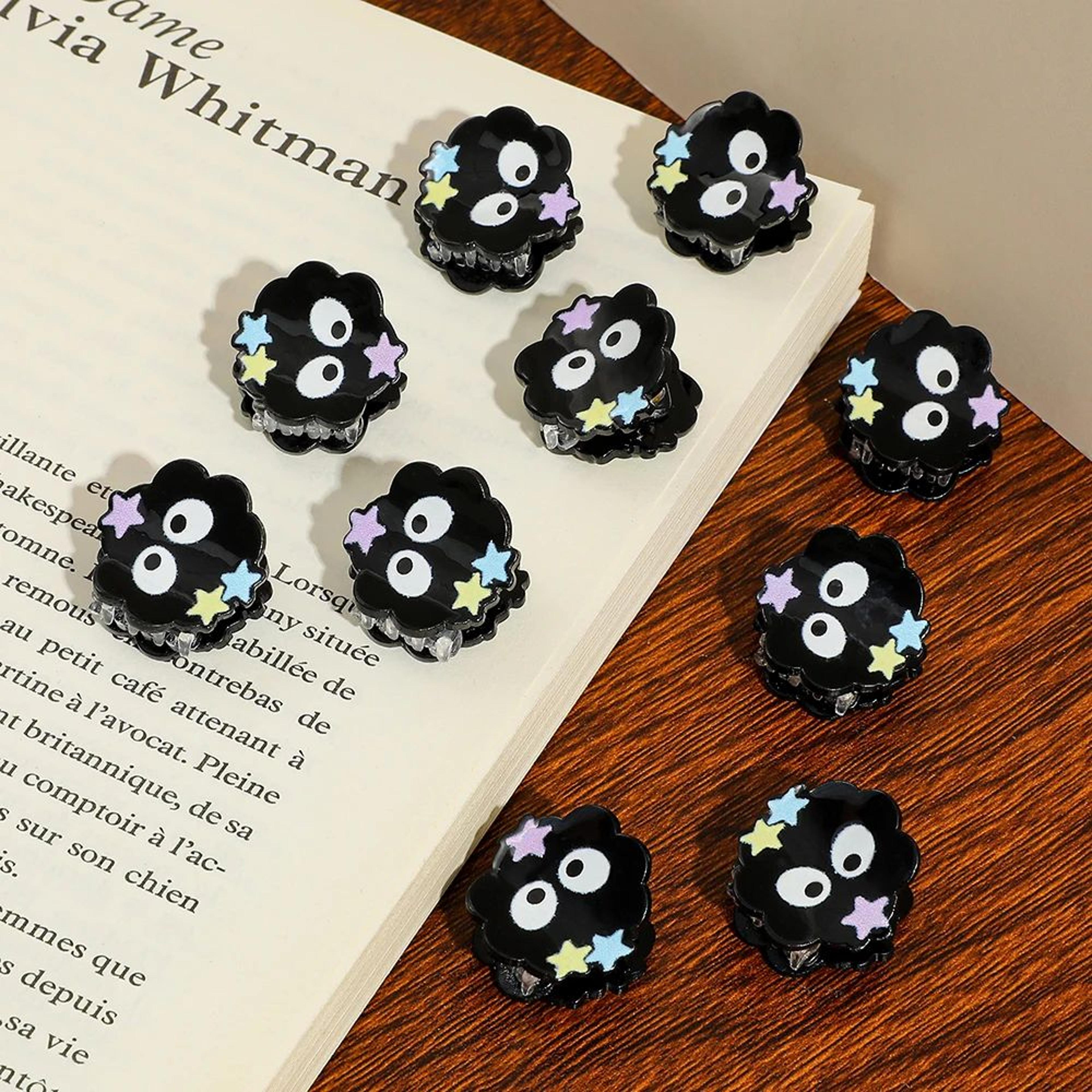 10 piece cute coal ball mini hair claw clip set