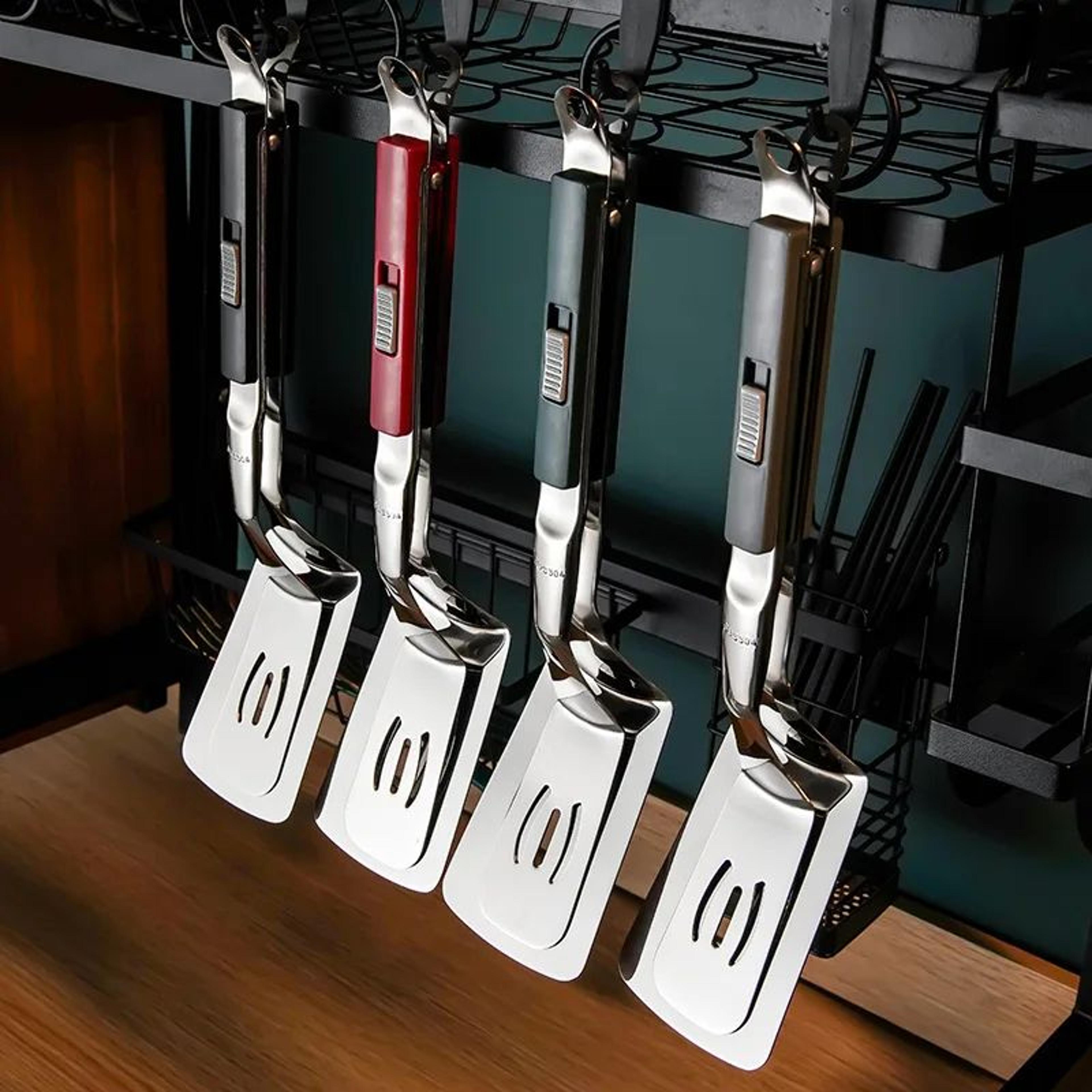 304 stainless steel multipurpose spatula tongs