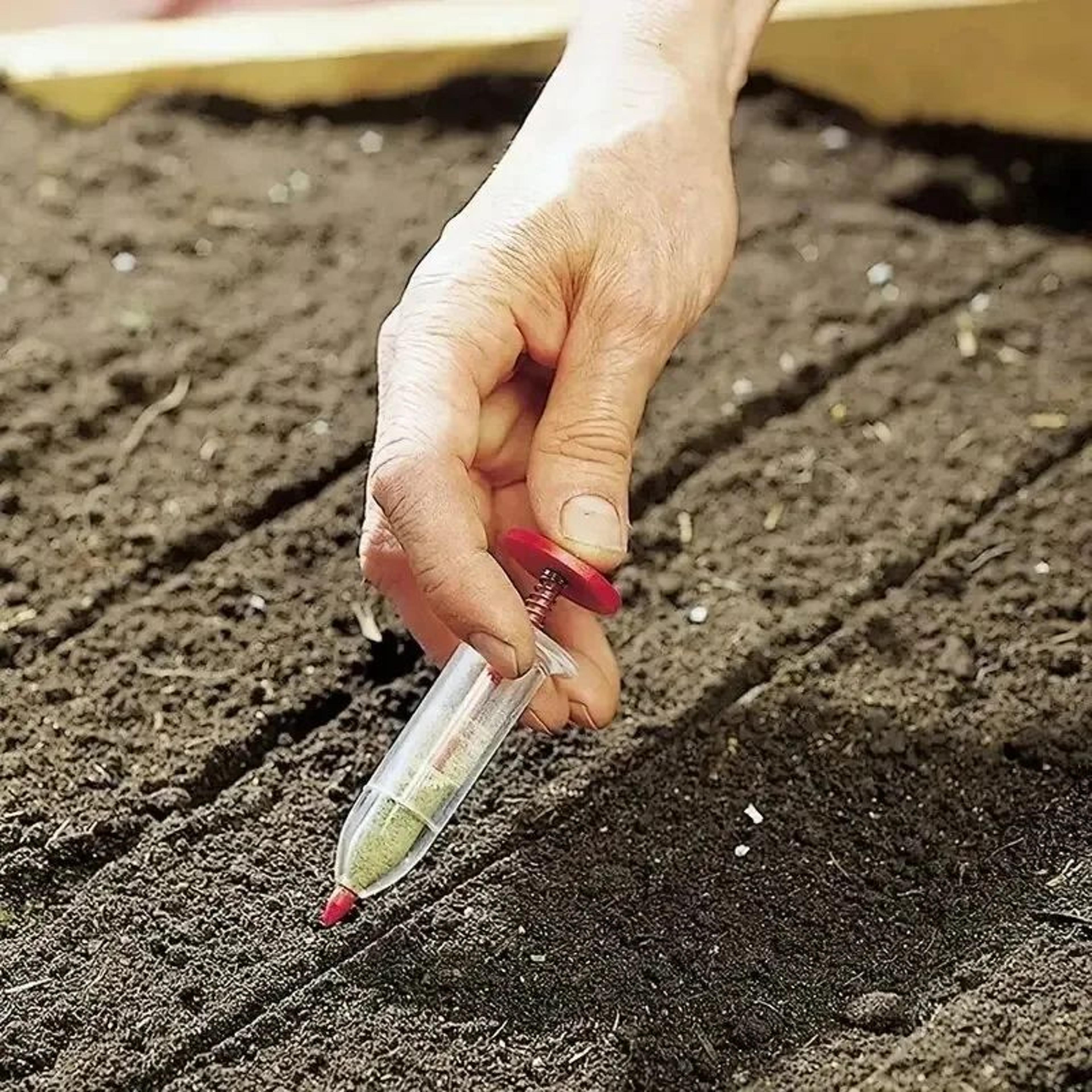 mini handheld garden seed dispenser for easy sowing