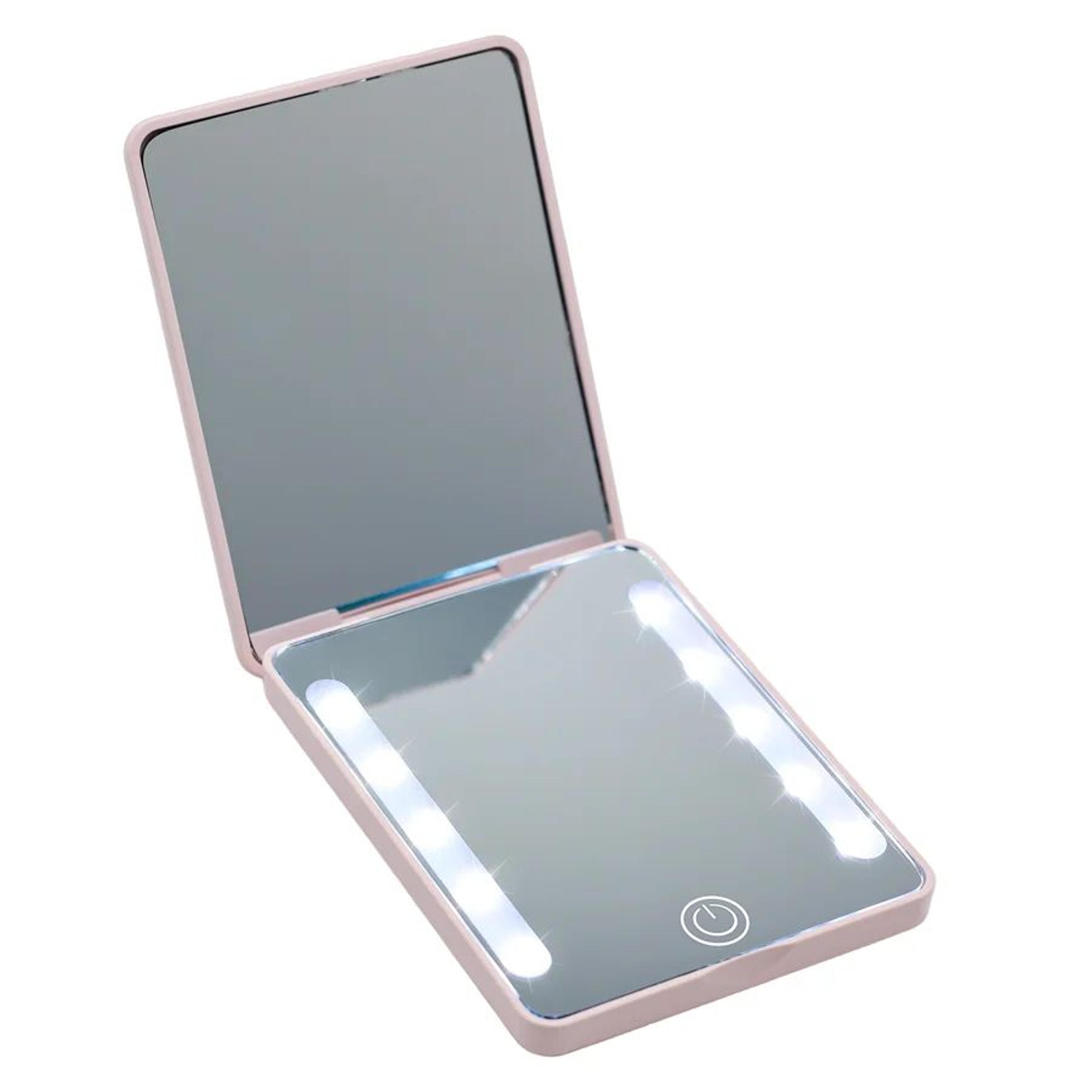 rechargeable double sided lighted compact makeup mirror