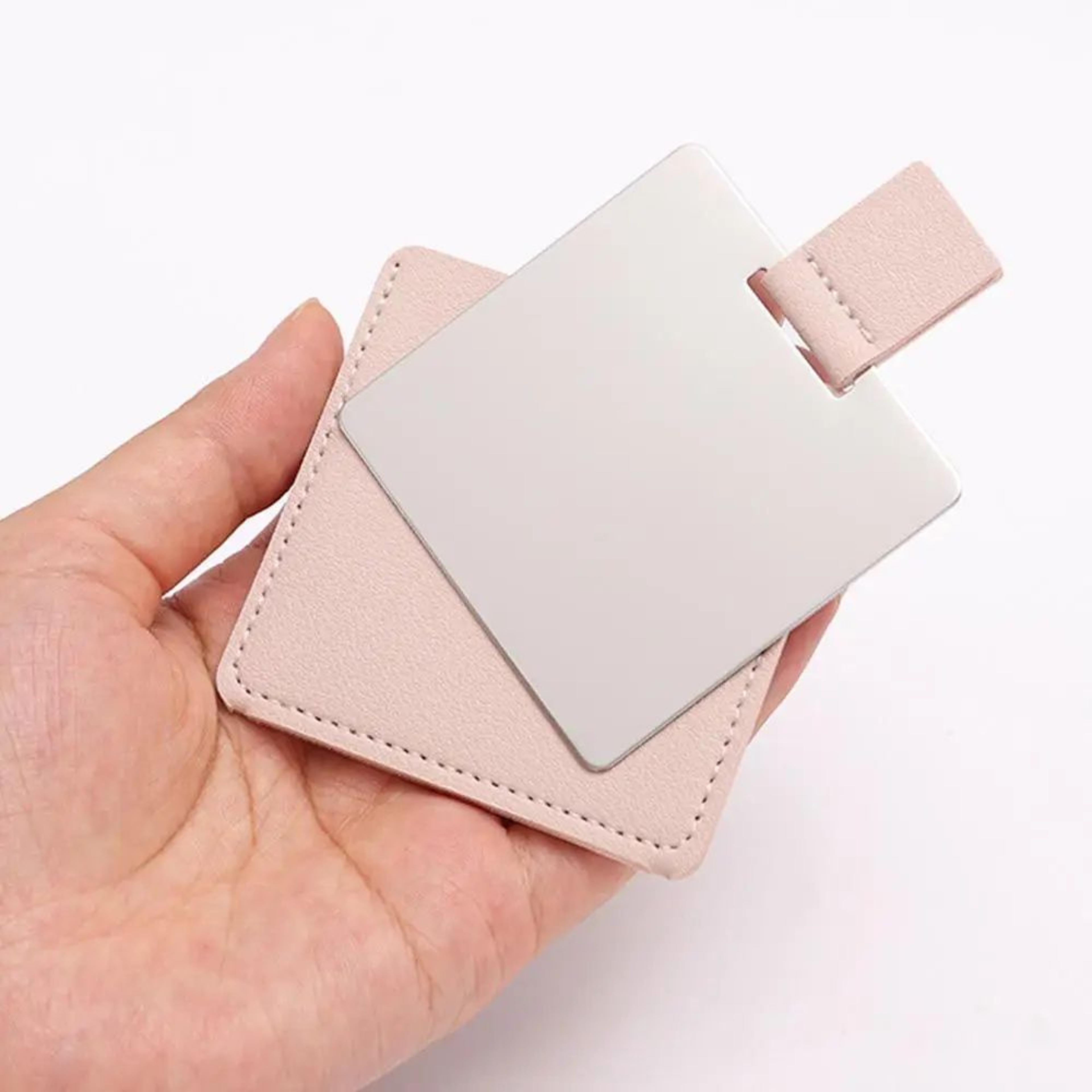 ultra thin stainless steel compact pocket makeup mirror