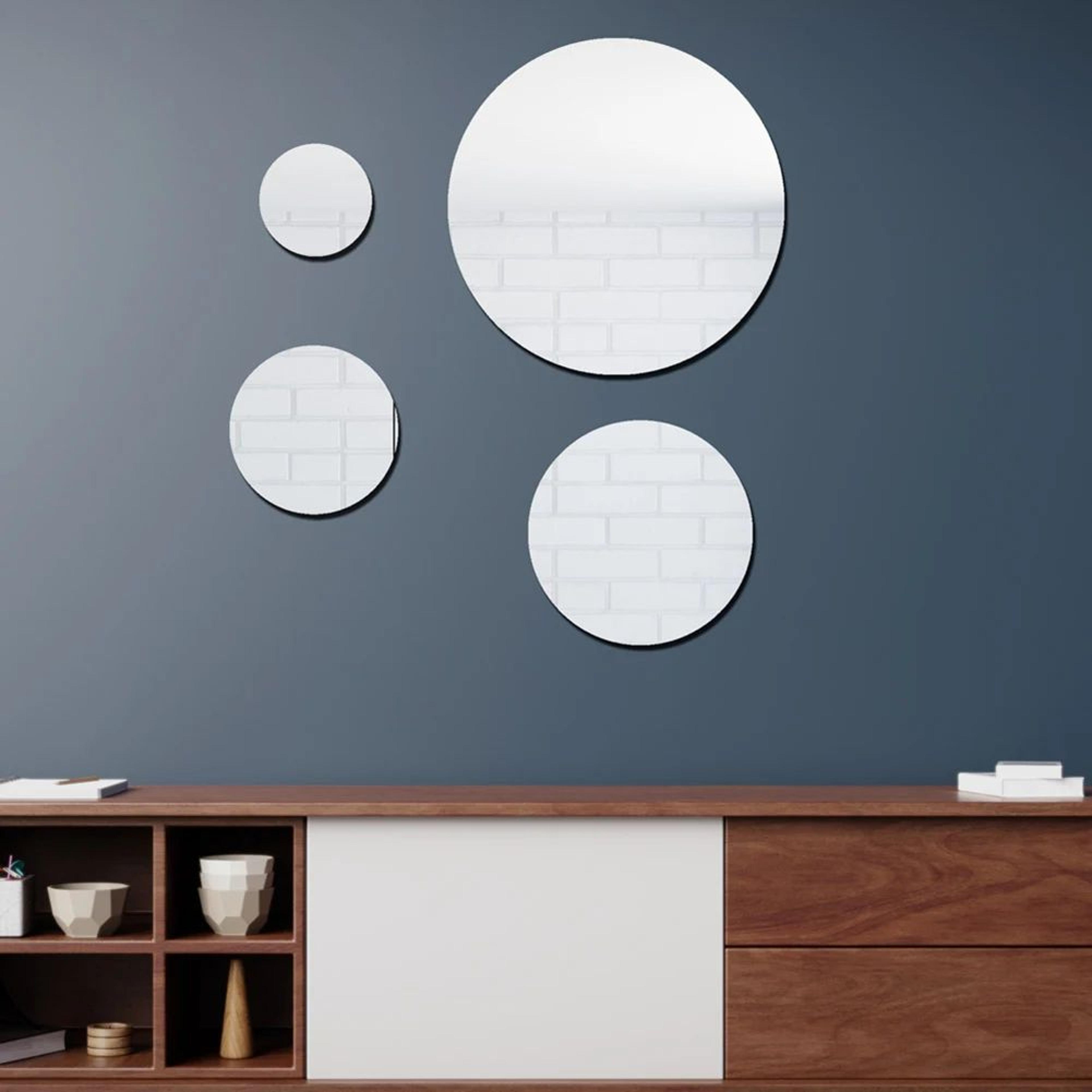 round self adhesive acrylic mirror wall stickers