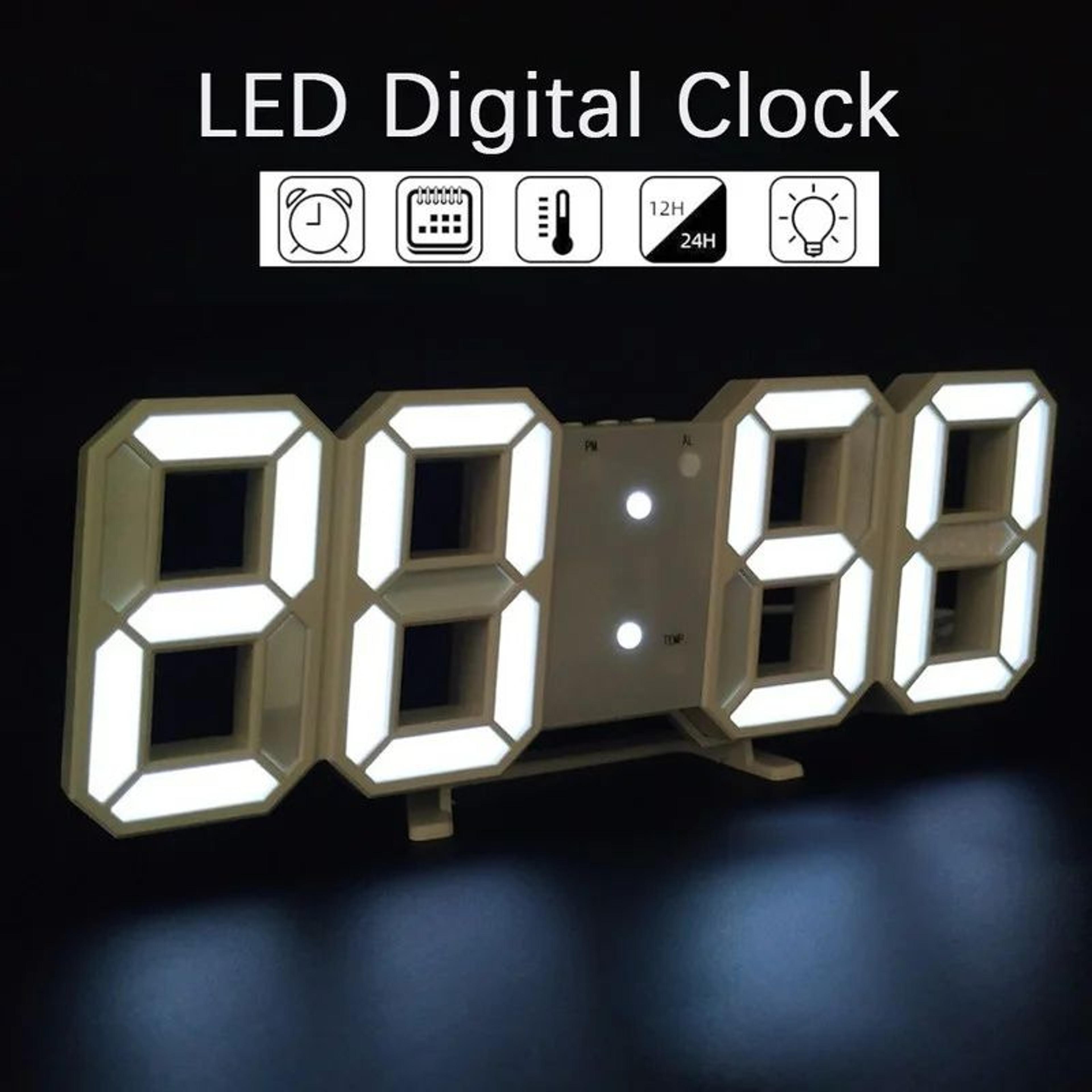 3d led digital alarm clock with time date and temperature