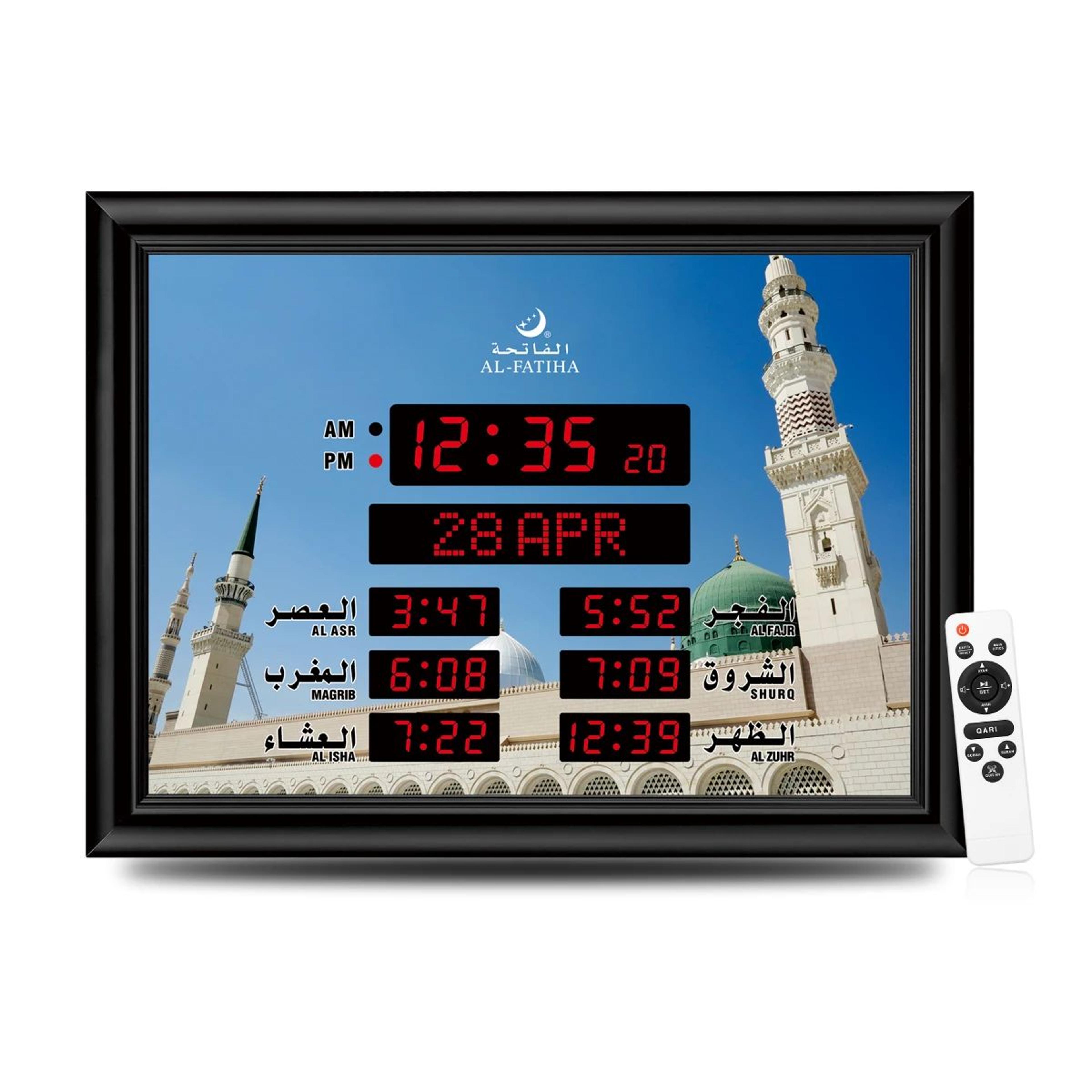 islamic azan prayer time digital led wall clock