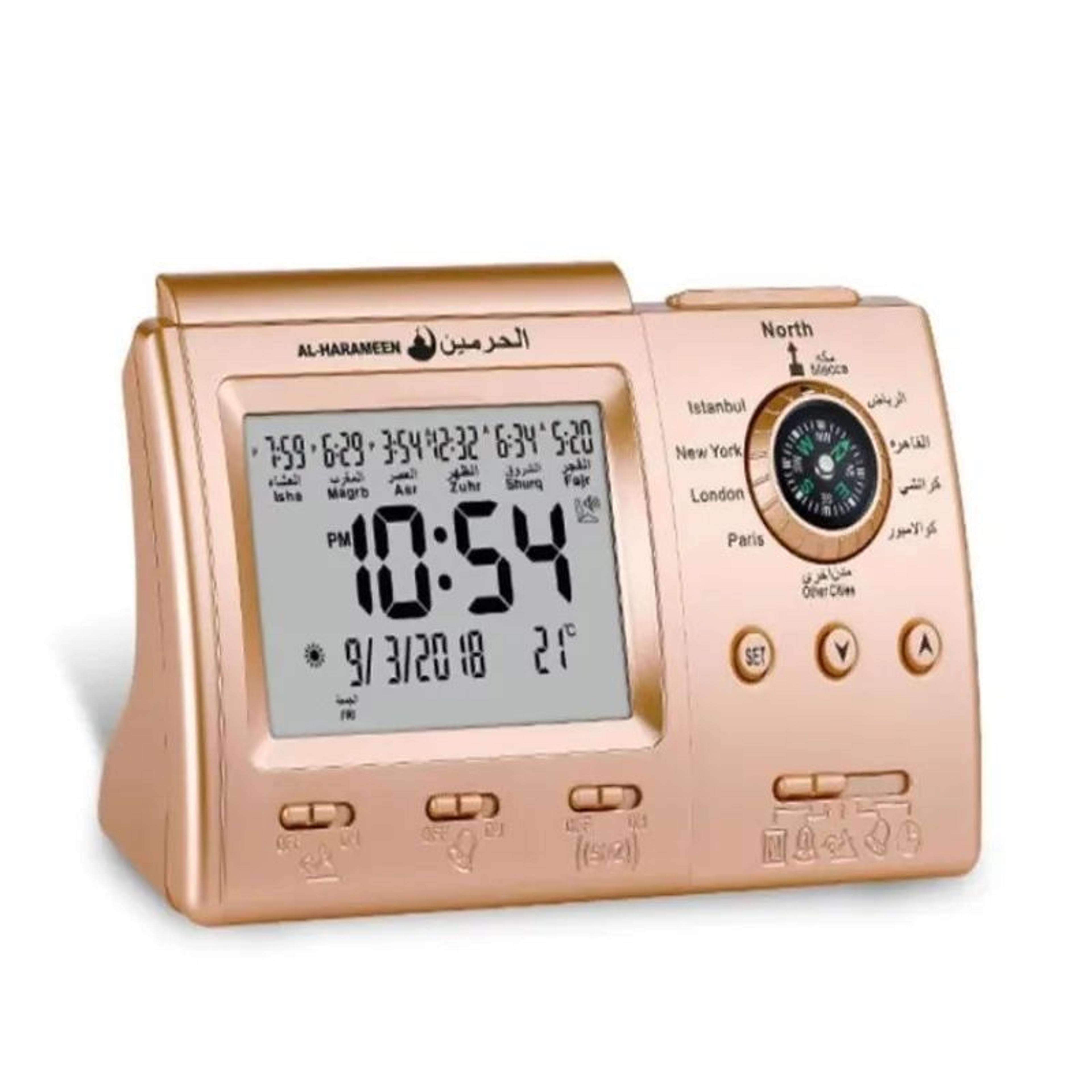 athan azan digital prayer clock with calendar display