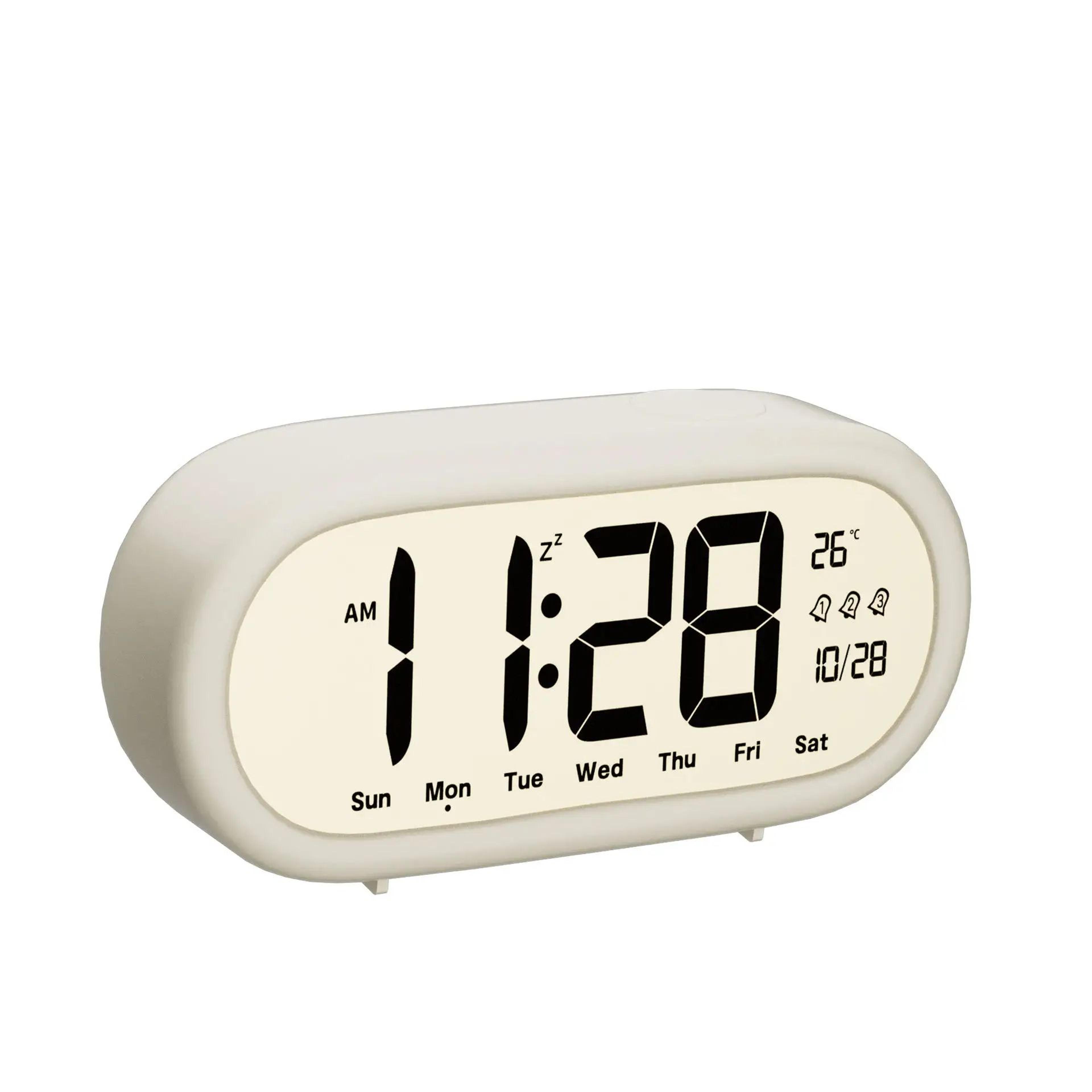 digital lcd alarm clock with temperature and humidity display