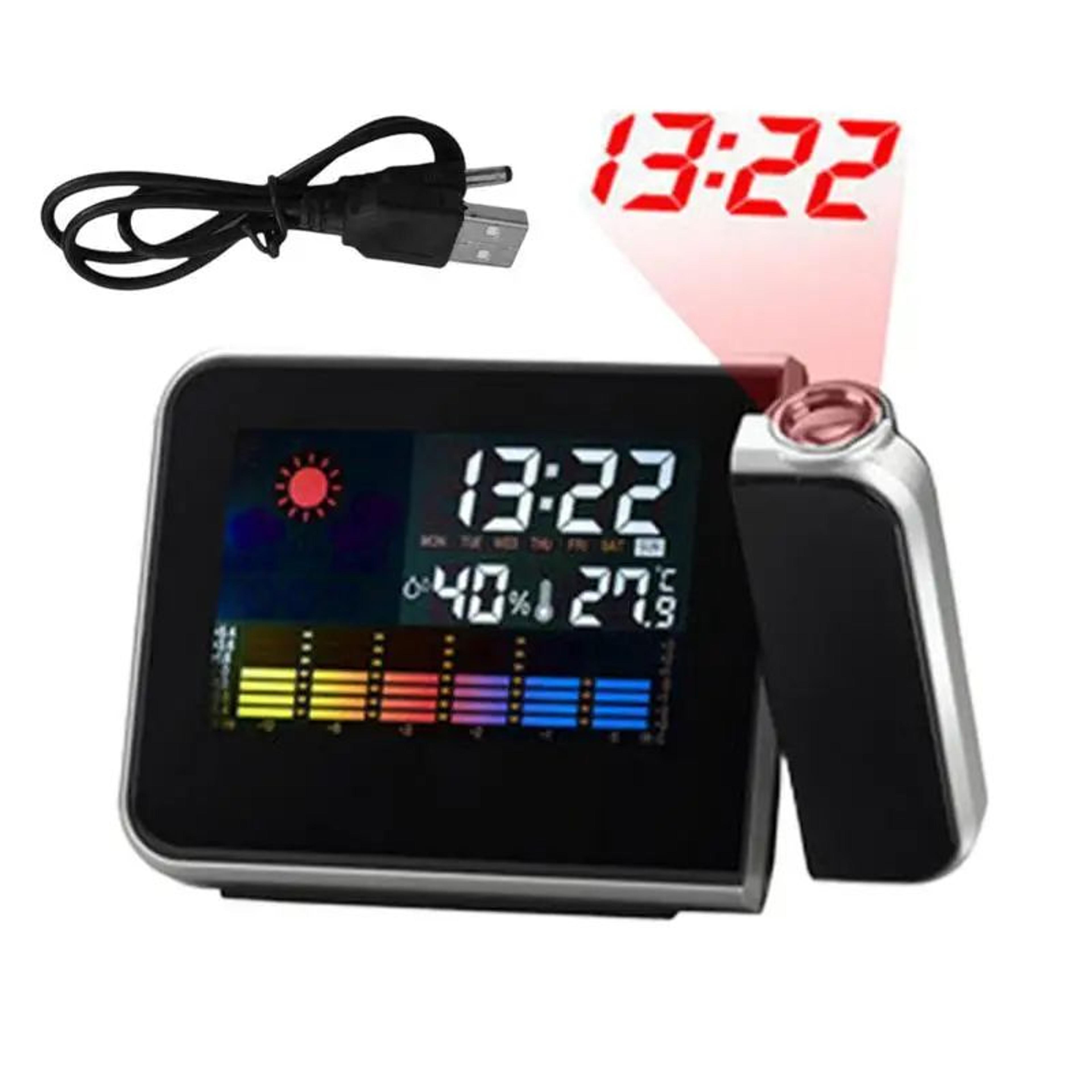 digital led projection alarm clock with adjustable projector