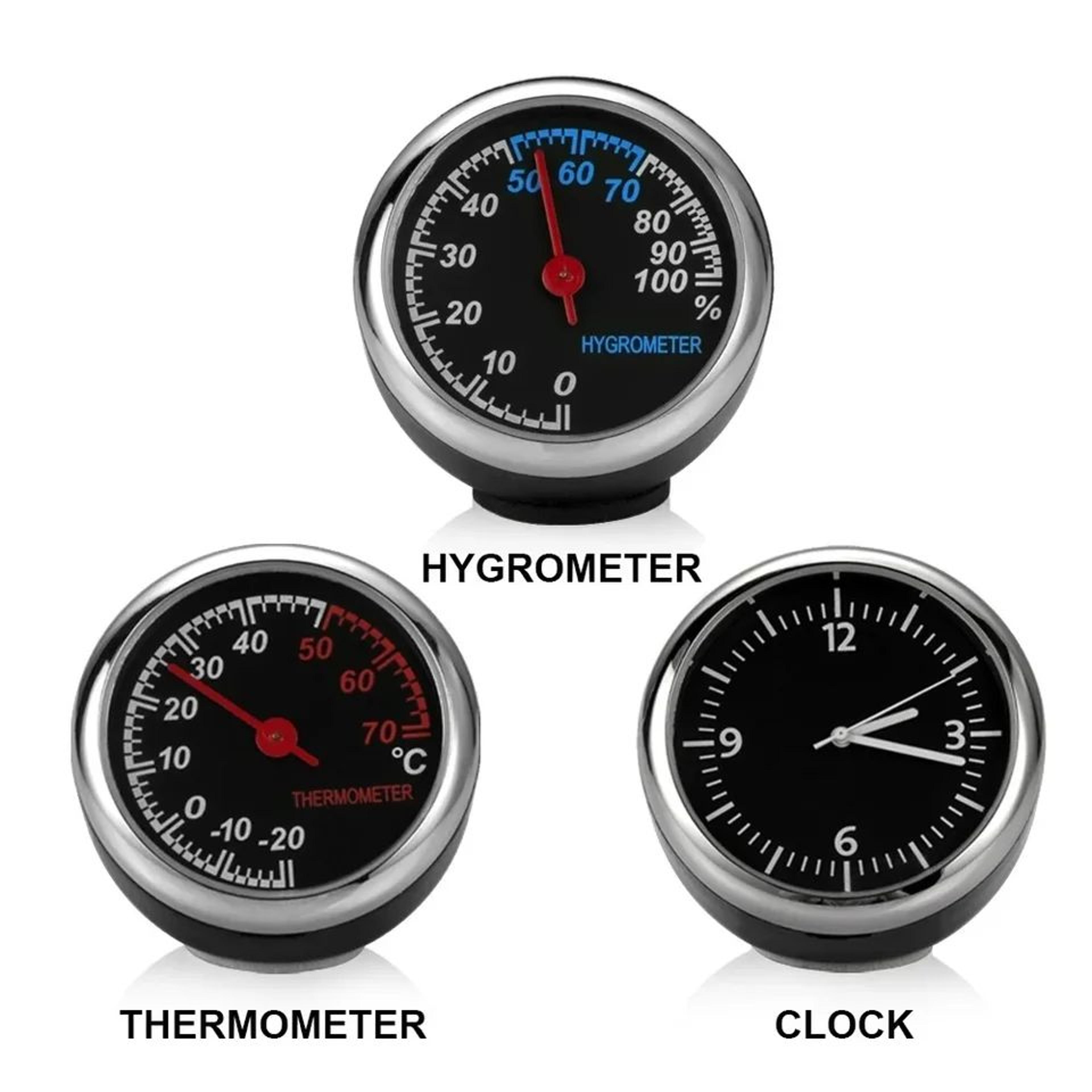 mini car digital clock with temperature and humidity display