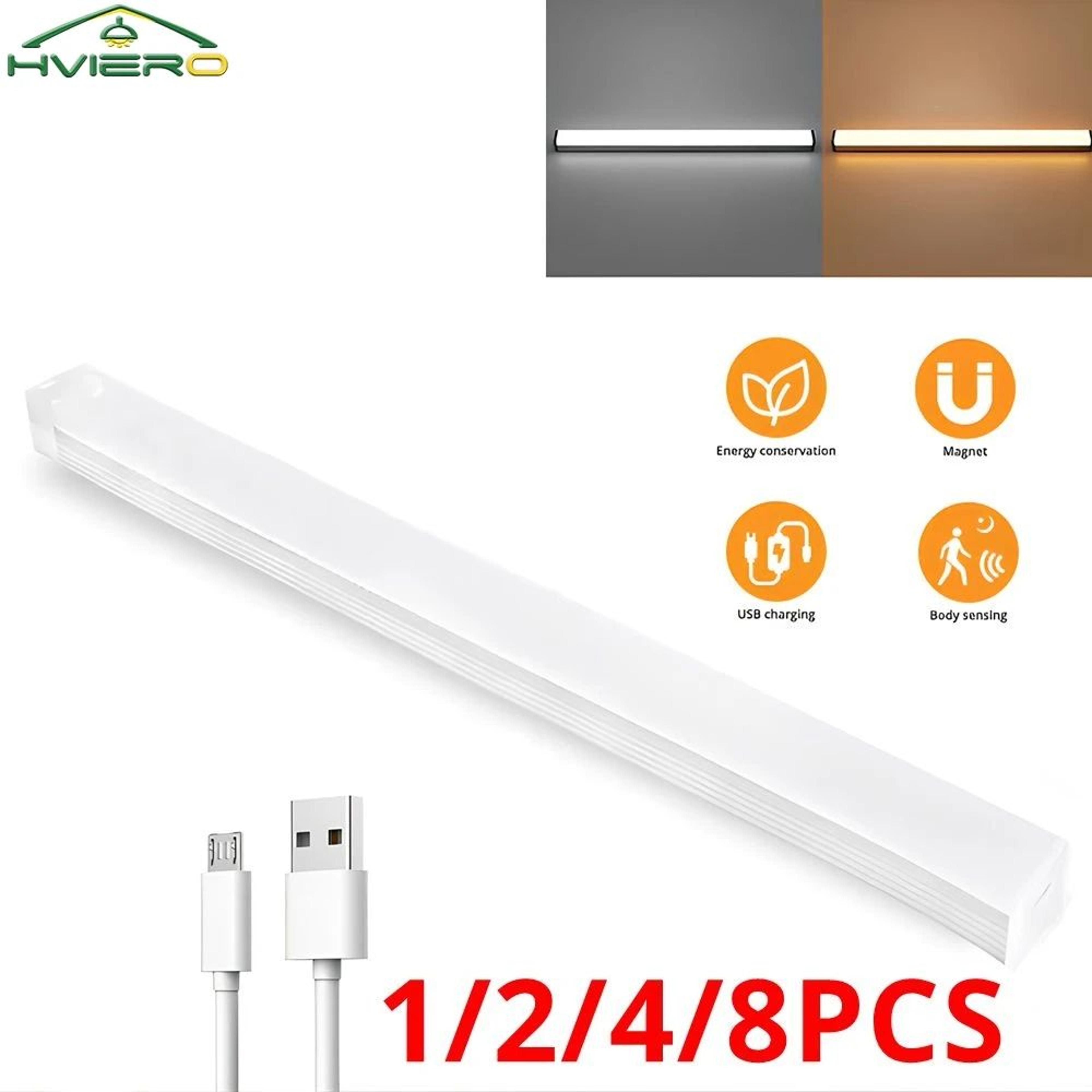 rechargeable motion sensor led night light with magnetic mount