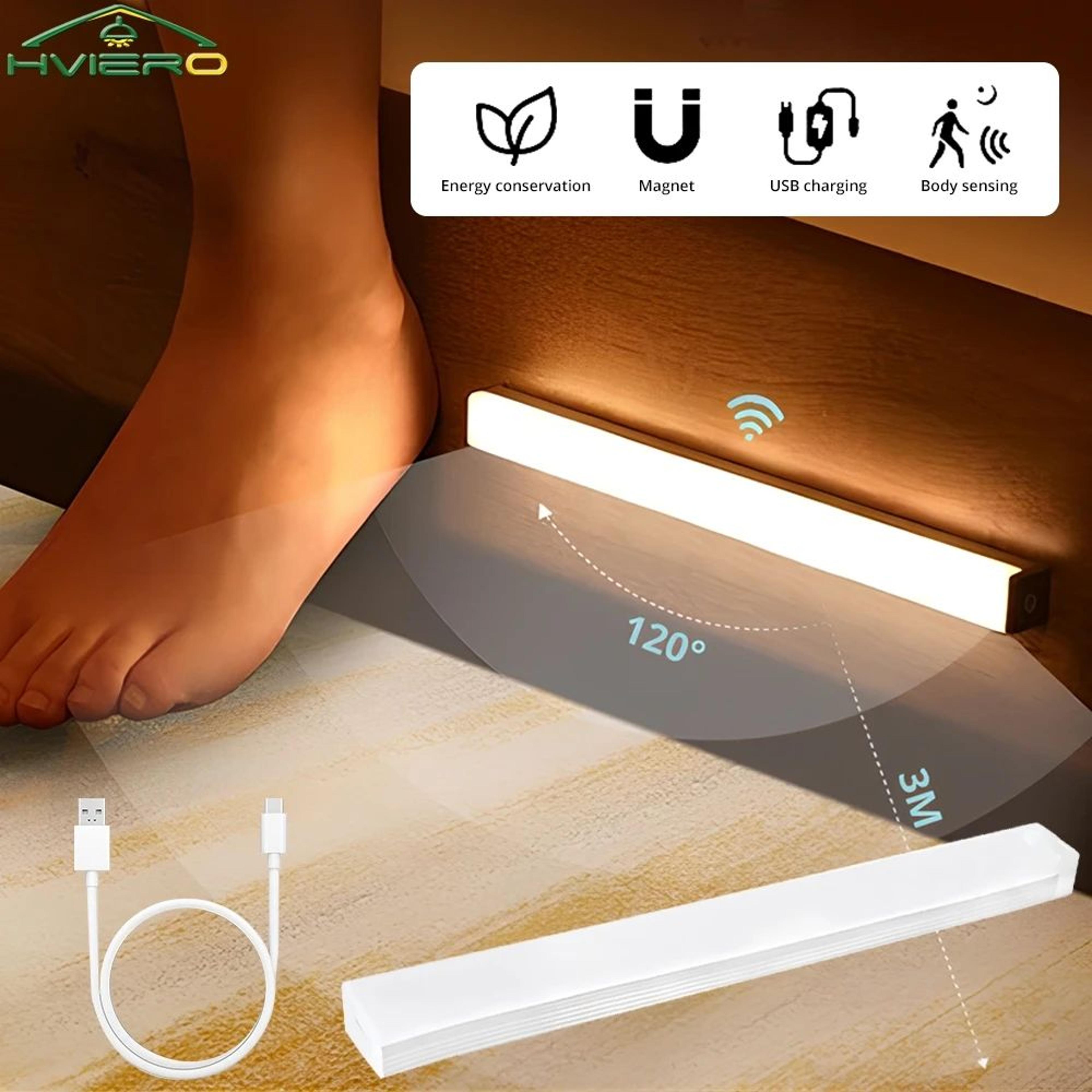 usb rechargeable motion sensor night light for closet and cabinet