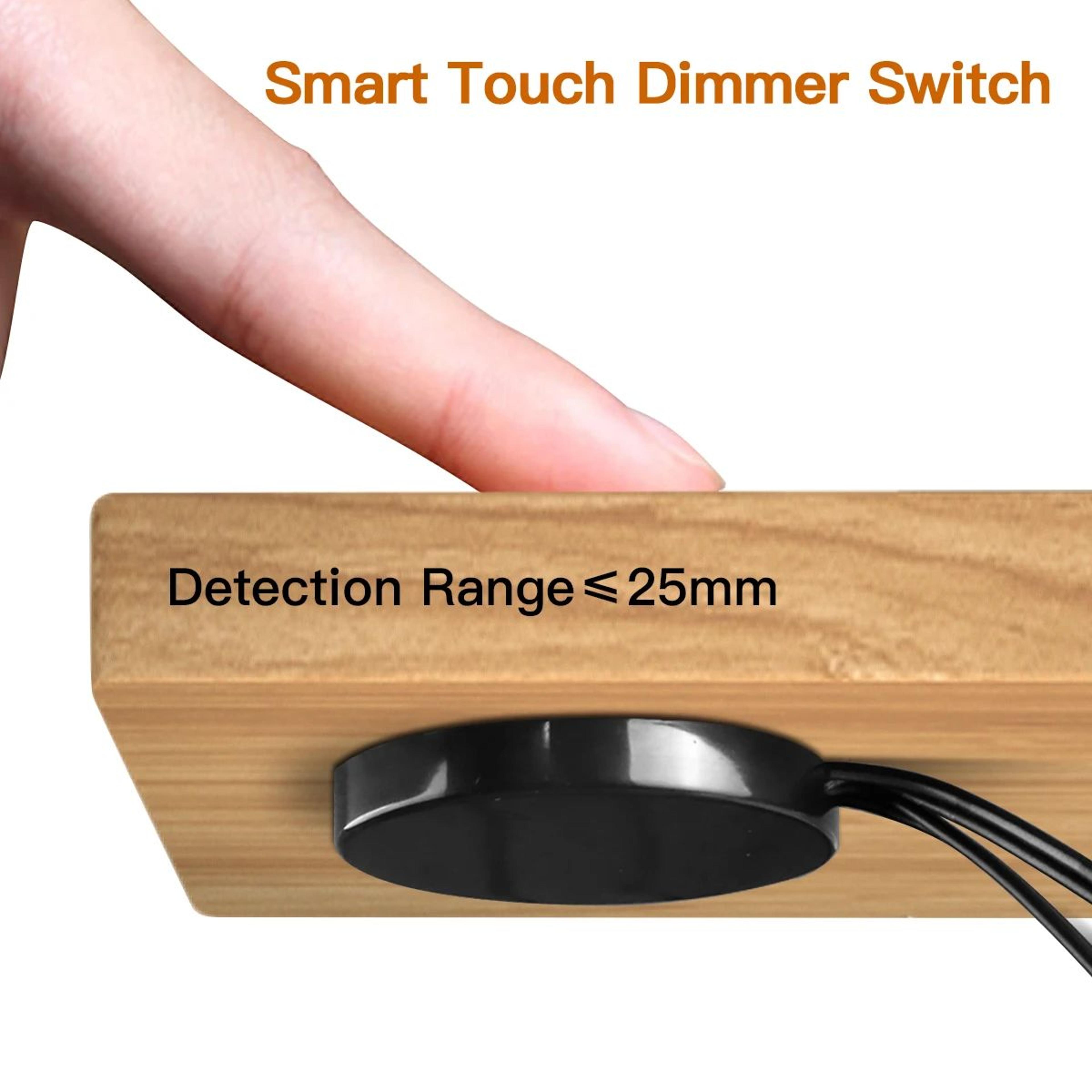 wood panel touch sensor dimmer switch for led cabinet lights