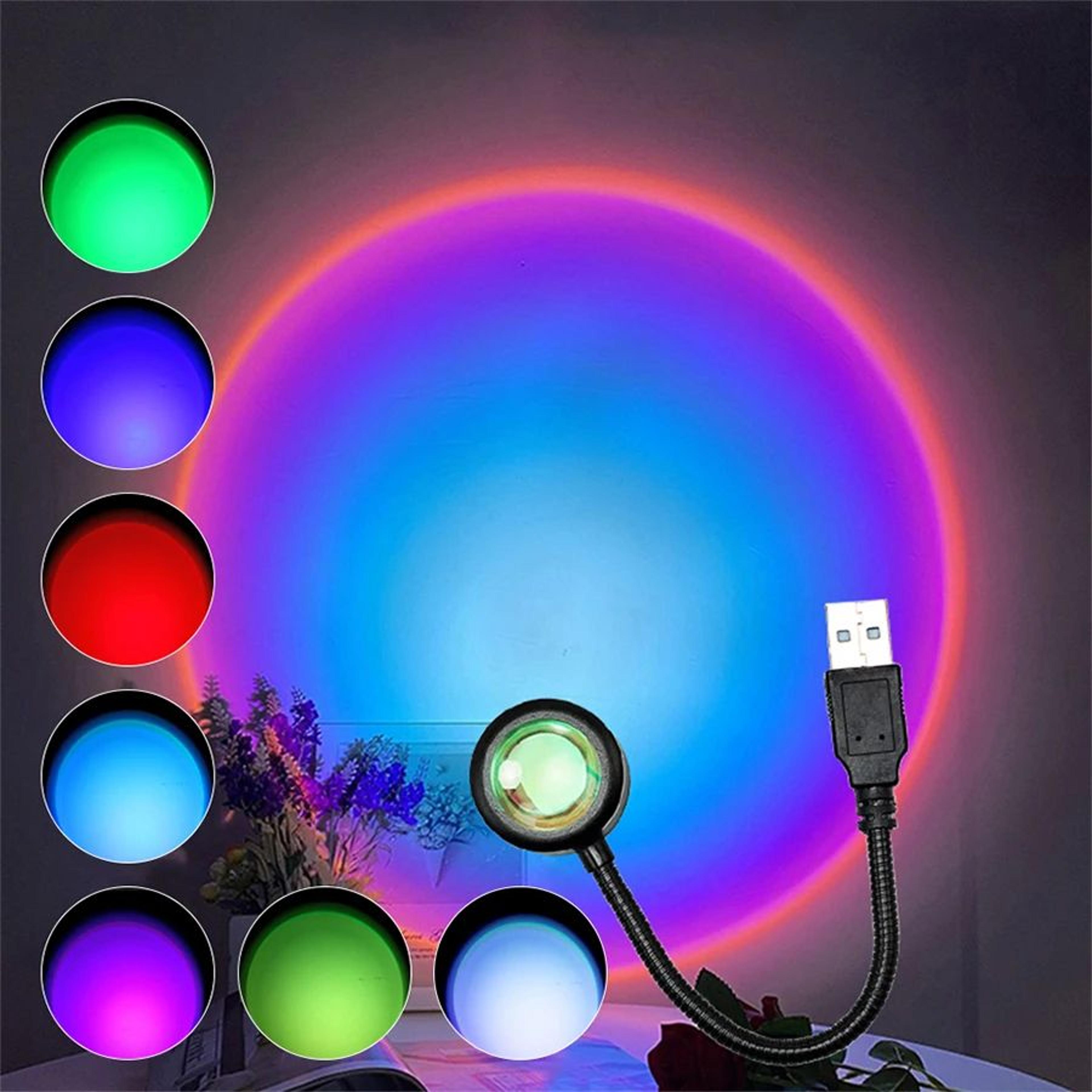 usb led sunset projector atmosphere night light