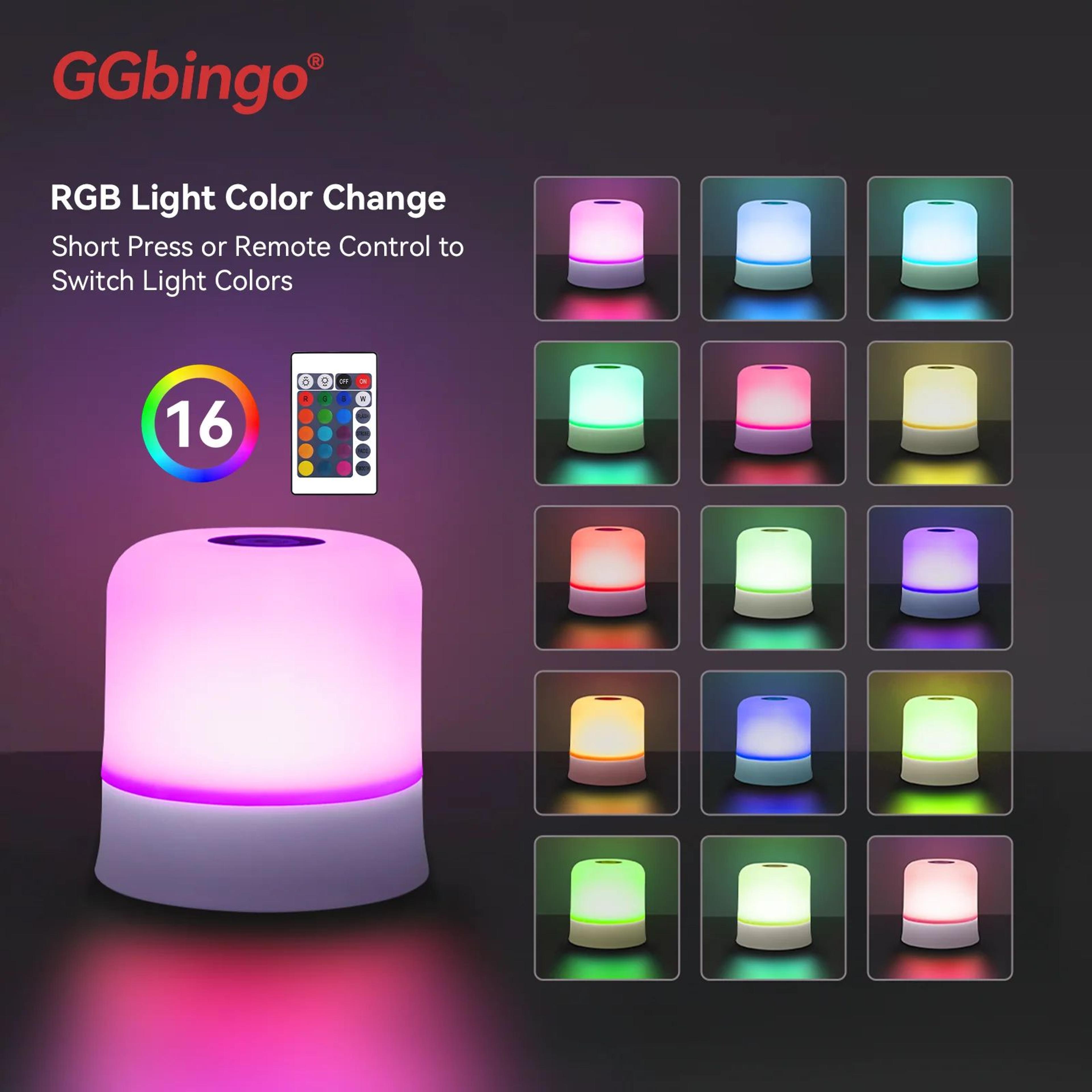 rechargeable rgb touch dimmable table night light
