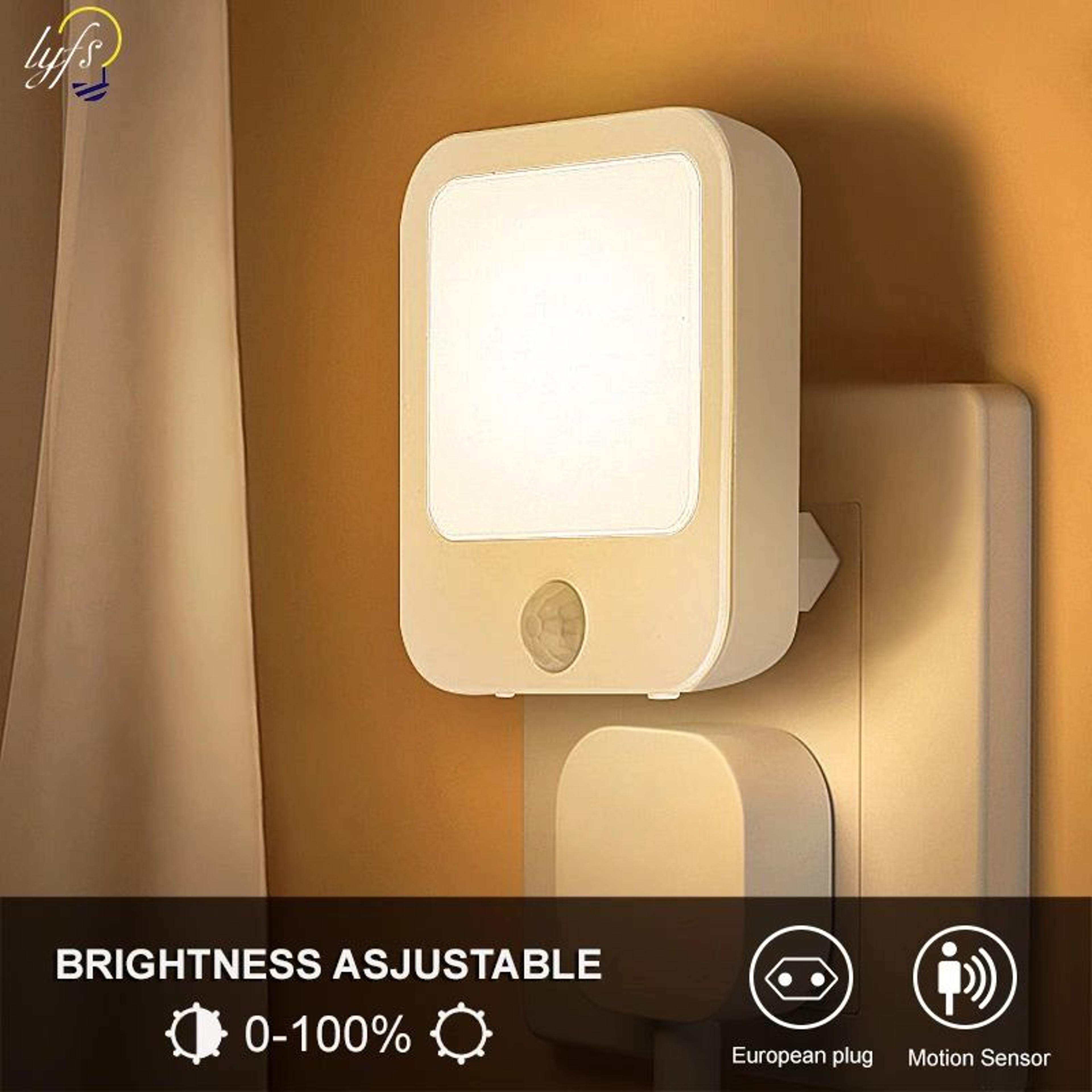 motion sensor led plug in night light
