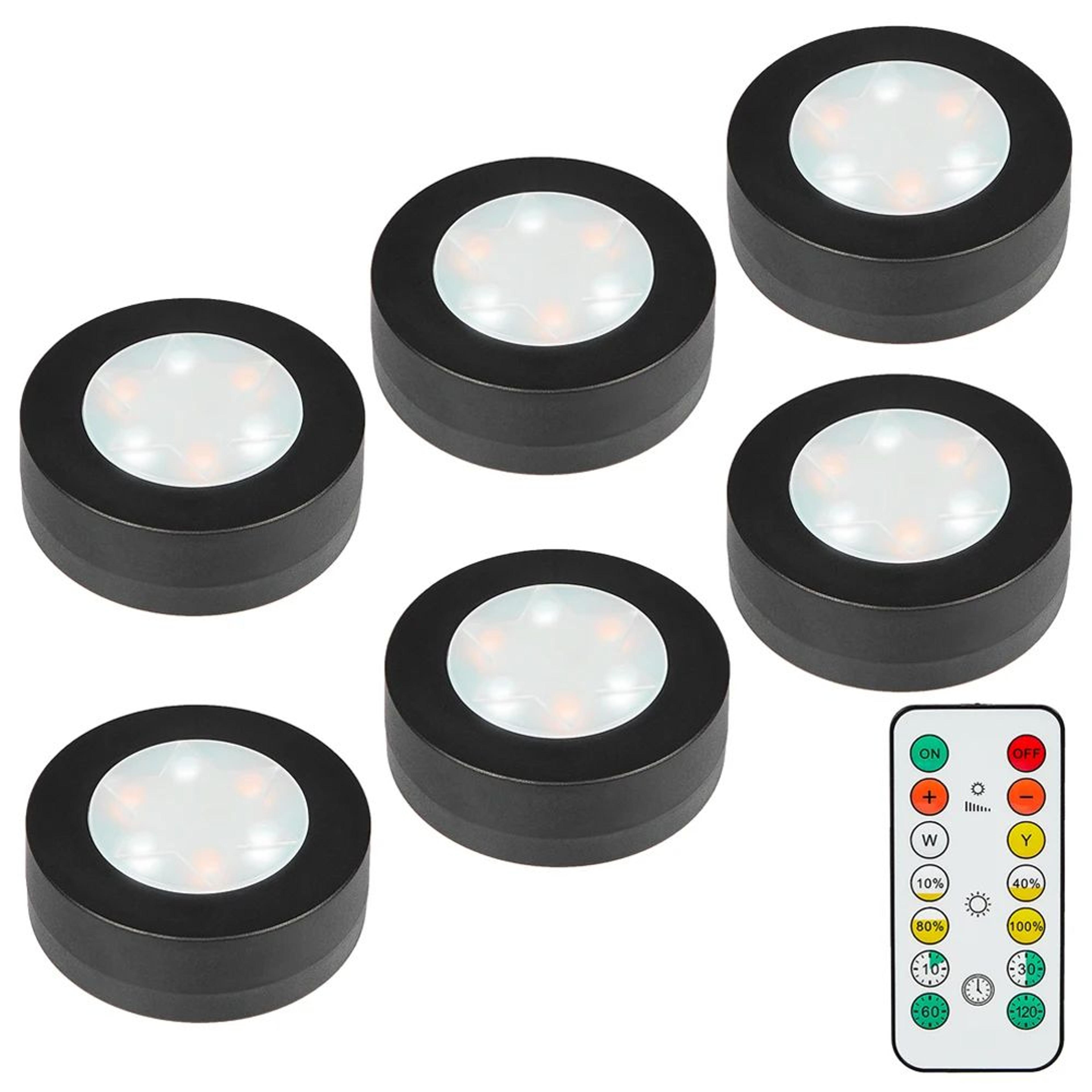 round dimmable led cabinet light with remote control