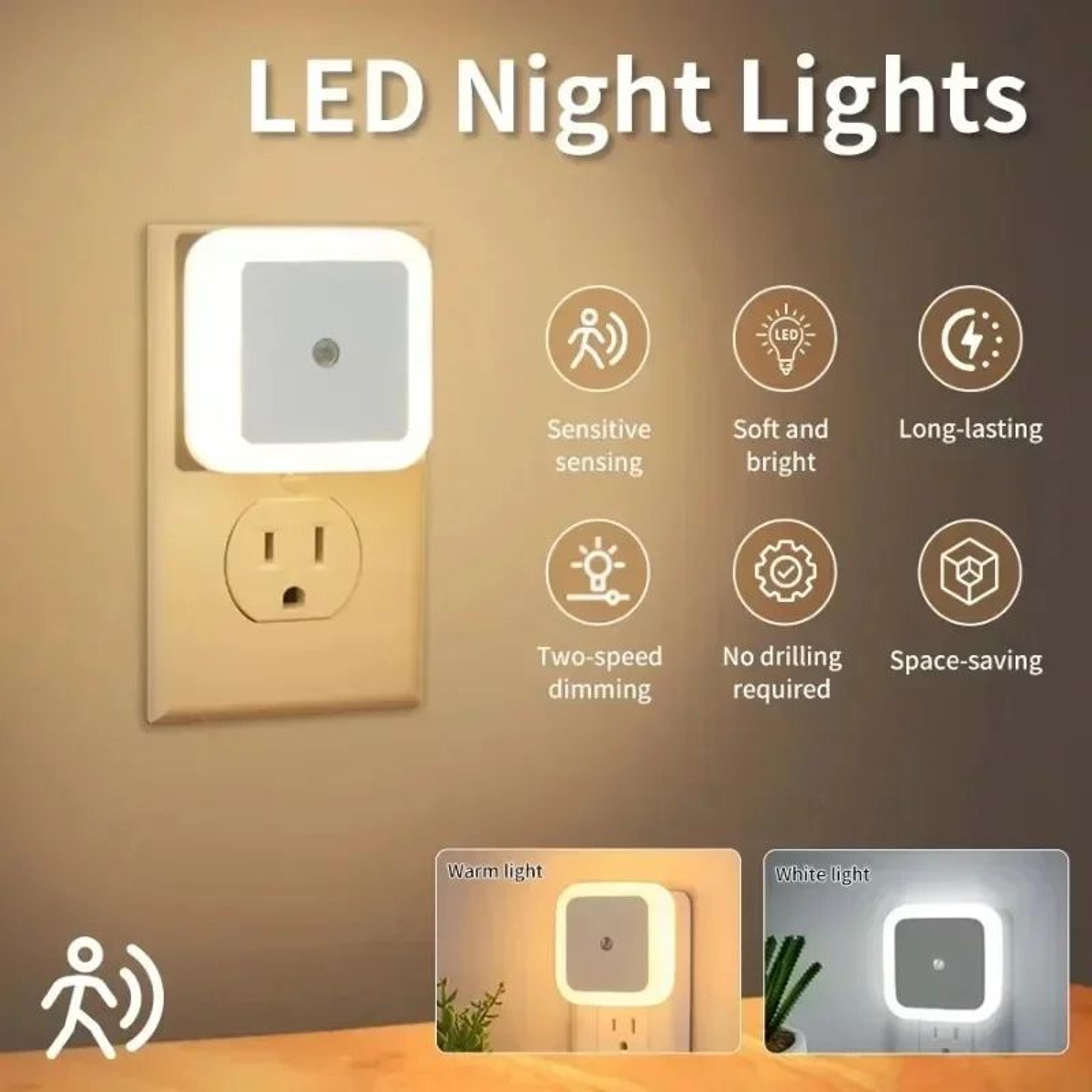 wireless led sensor night light for bedroom and kids room