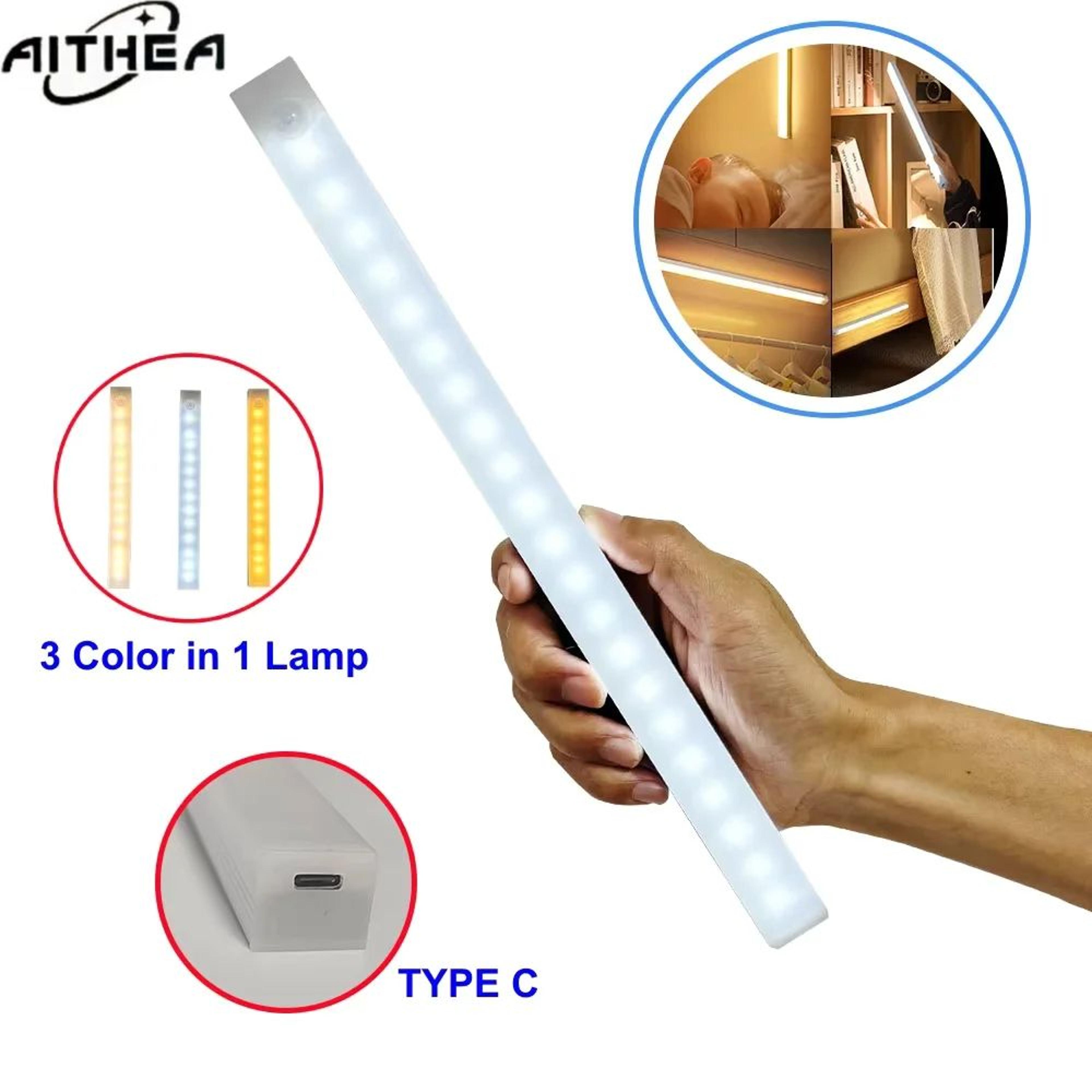 aithea wireless motion sensor rechargeable led bar light
