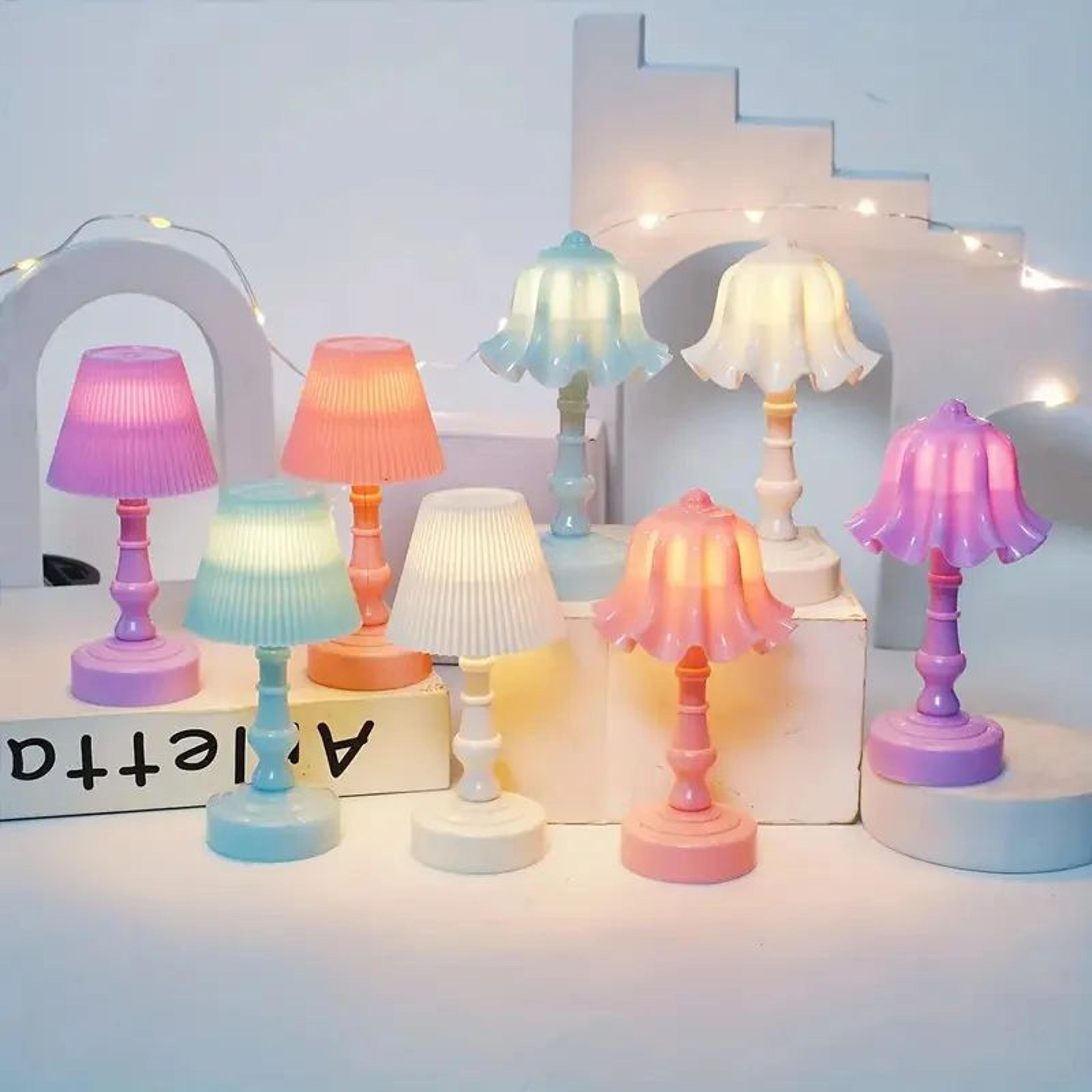 pleated shell flower led table night lamp