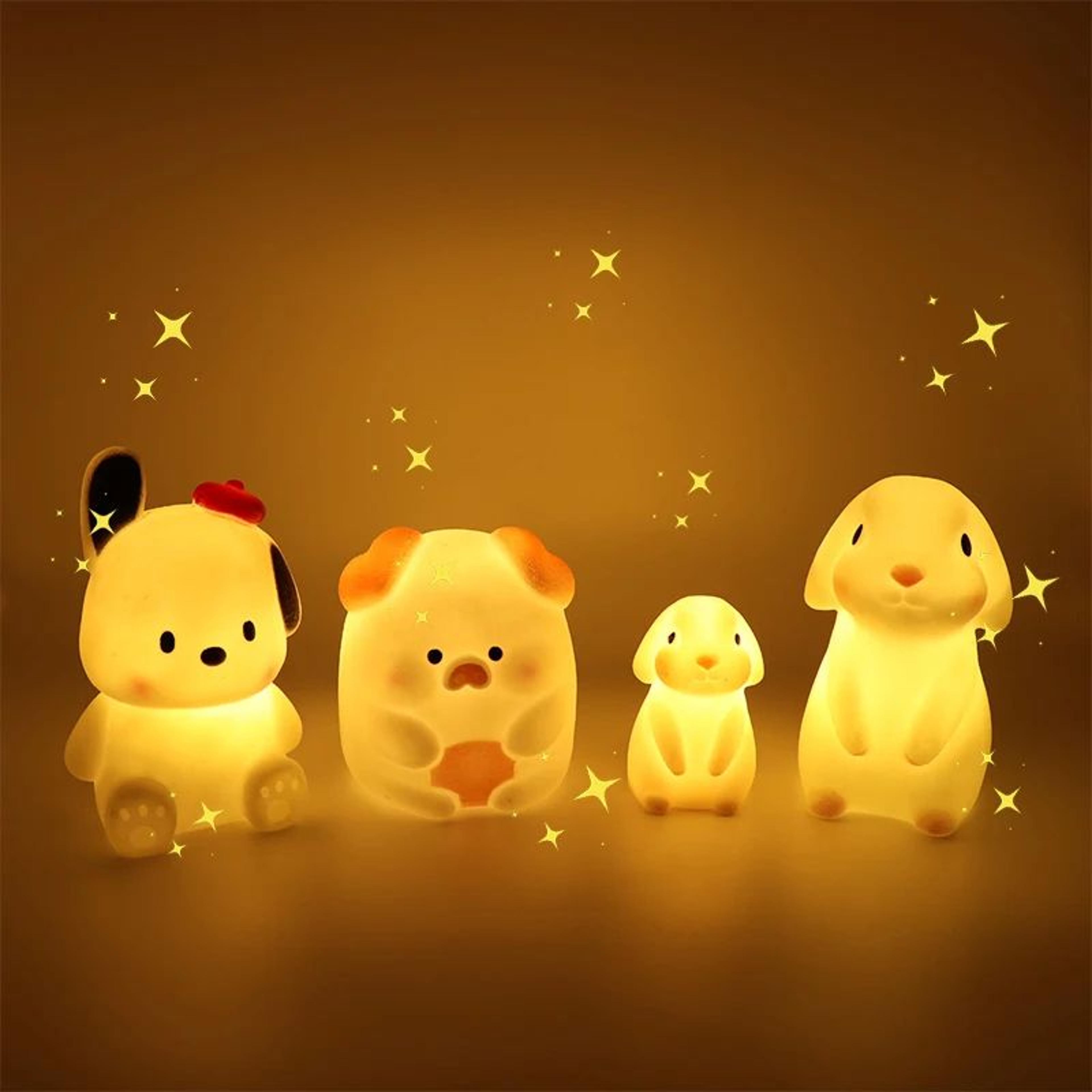 silicone cartoon animal moon night light